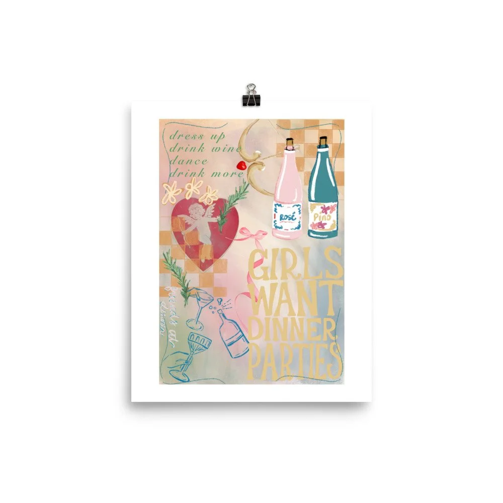 dinner party print — flamsart