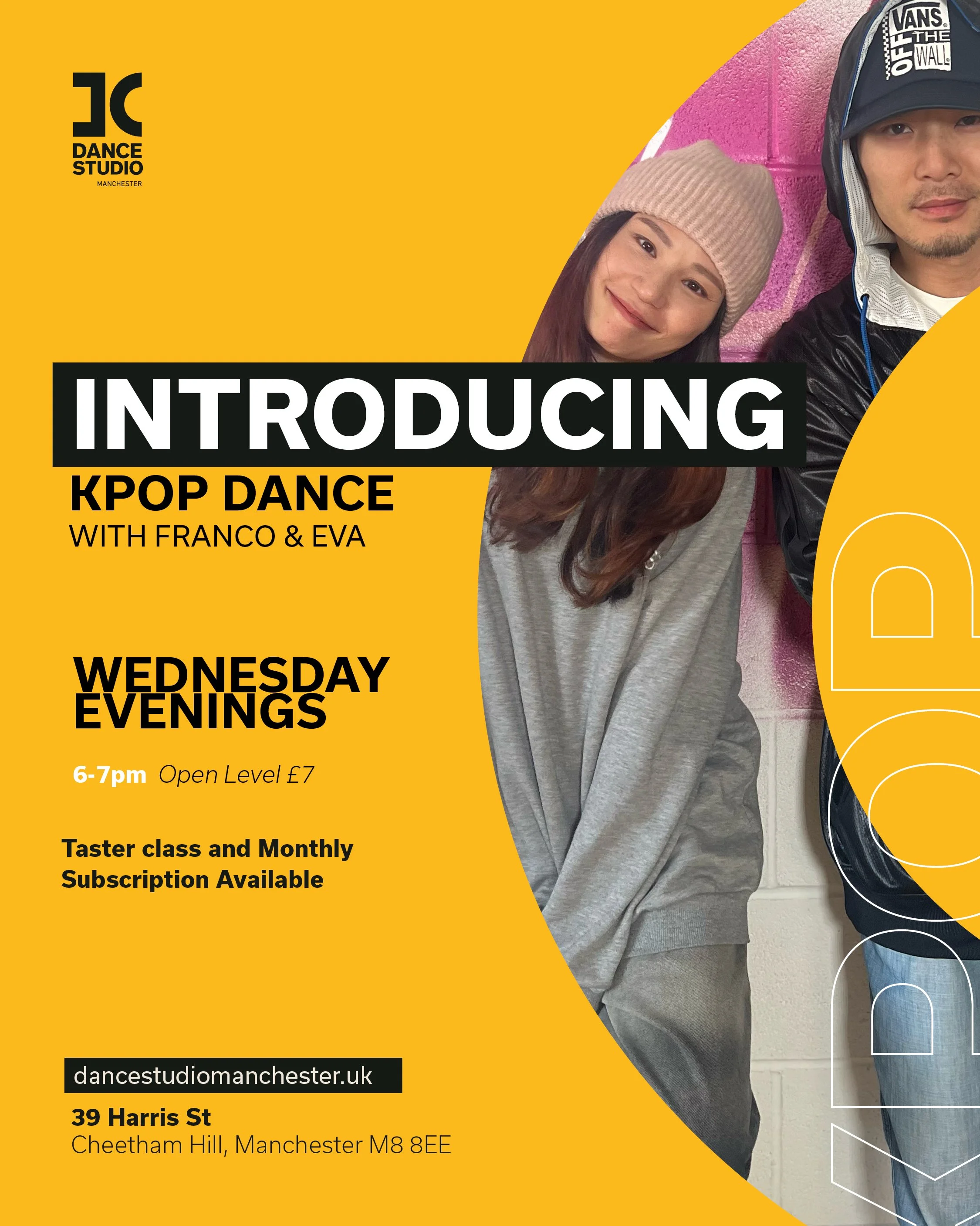 Adult - 4 class Package KPop Class 6-7:00 pm - with Franco & Eva at Dance Studio Manchester