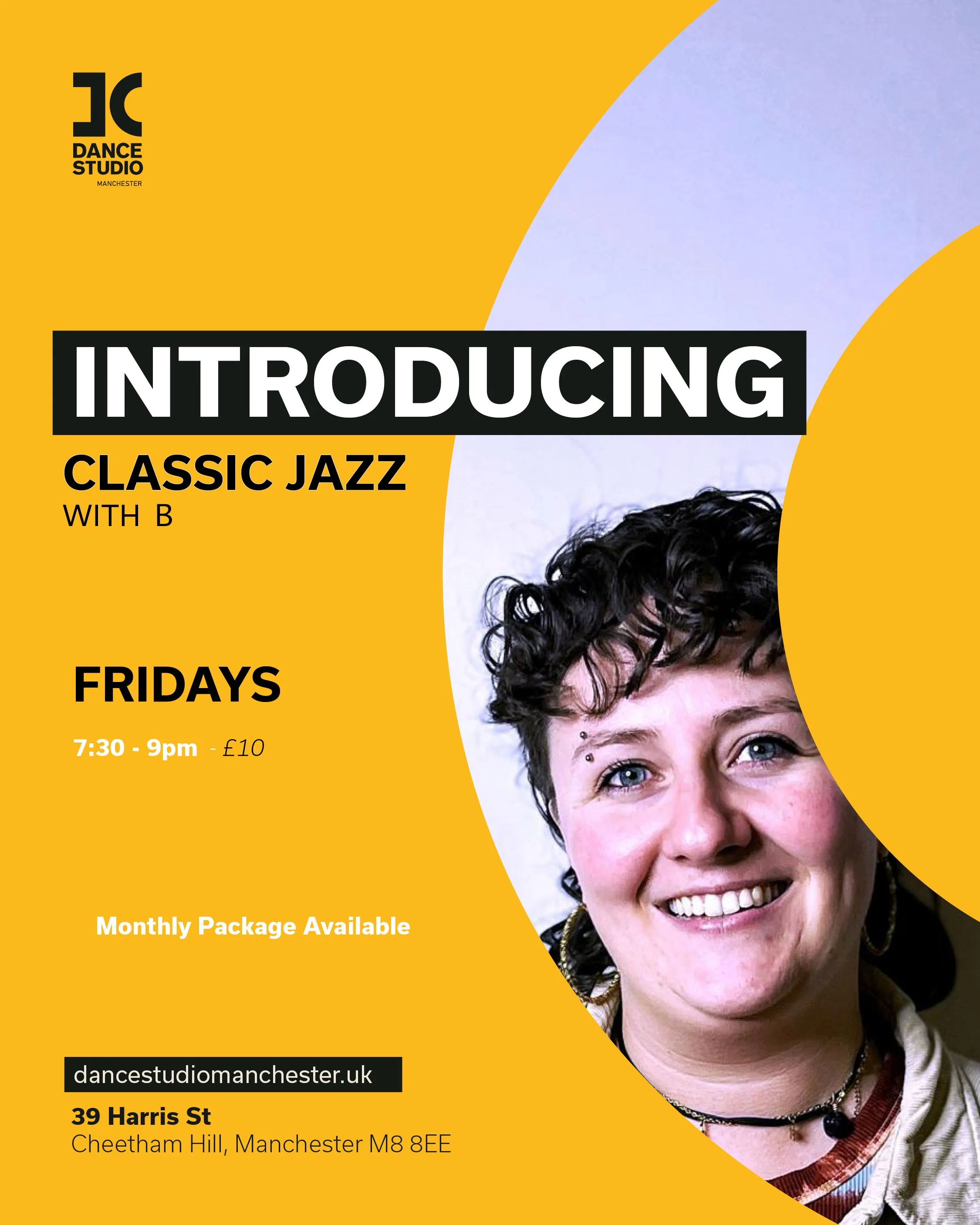 Adult - Classic Jazz Fridays  7:30-9:00-pm Open Level at Dance Studio Manchester