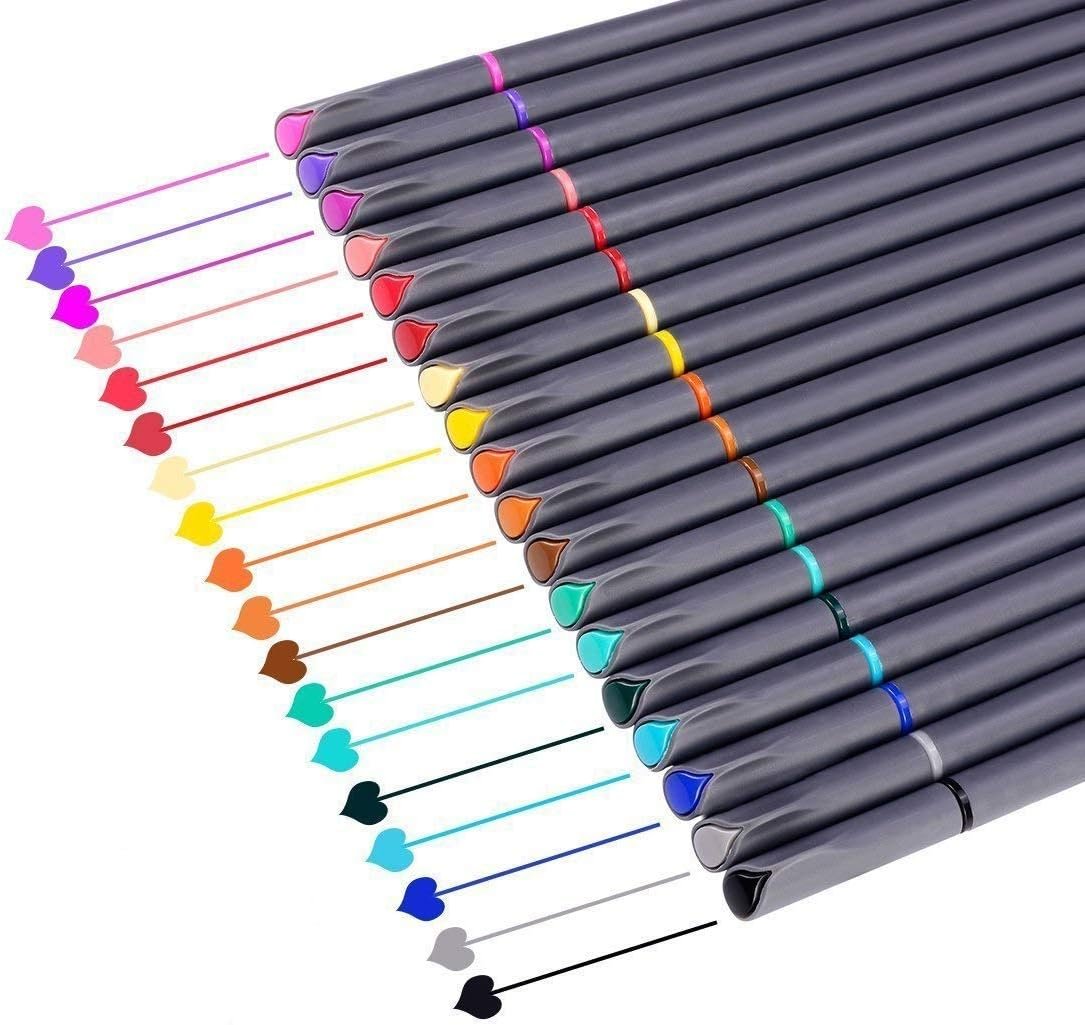 American Crafts Fine Felt Tip Markers- Brights, Markers Drawing Media Draw  Color Art Crafts Sewing Scrapbooking Journaling Printmaking Paper Craft