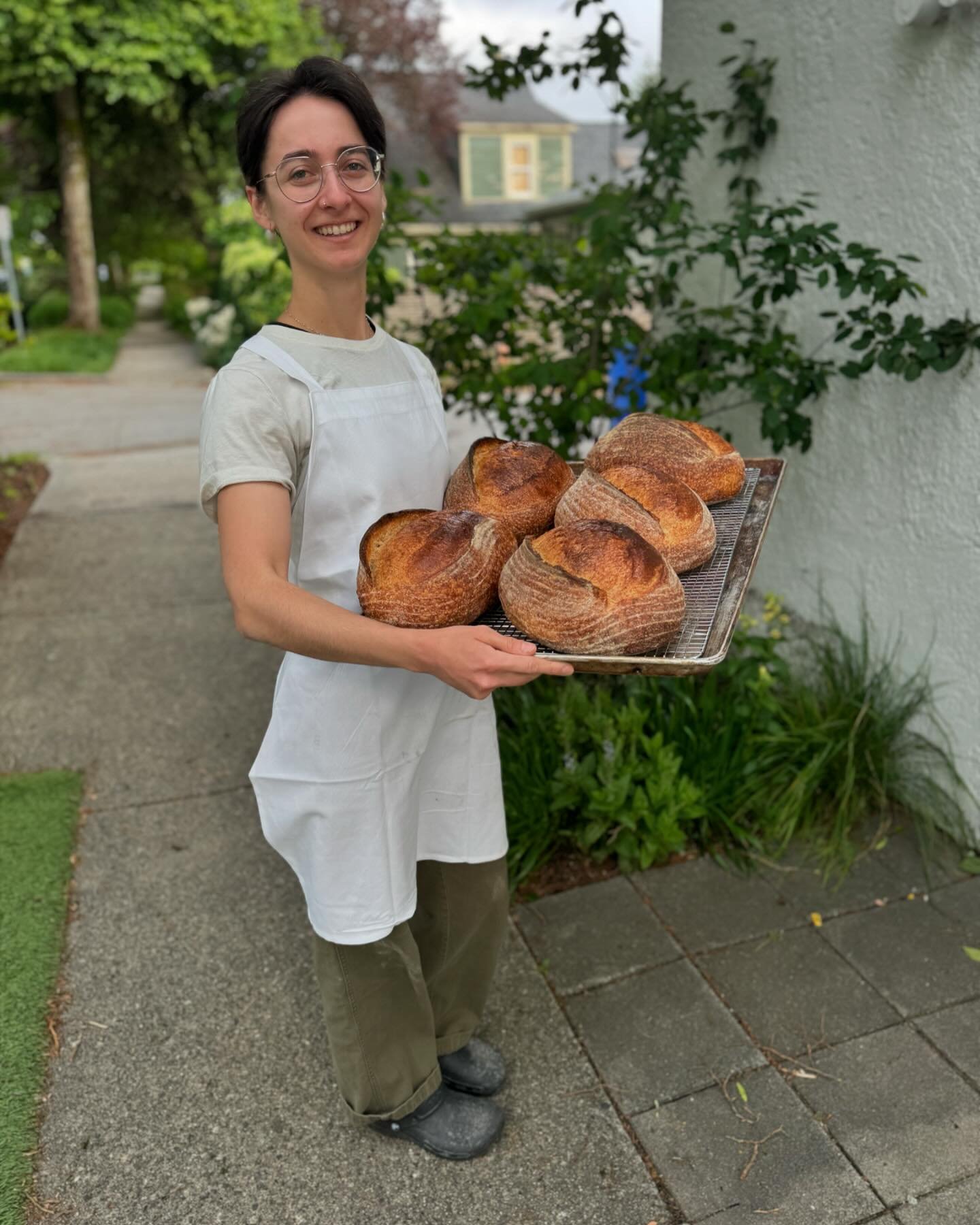 Proud day over here-Ipek has been working hard to learn bread and these beauties are her start to finish first babies. Bread will now be available at 9 am everyday. :)