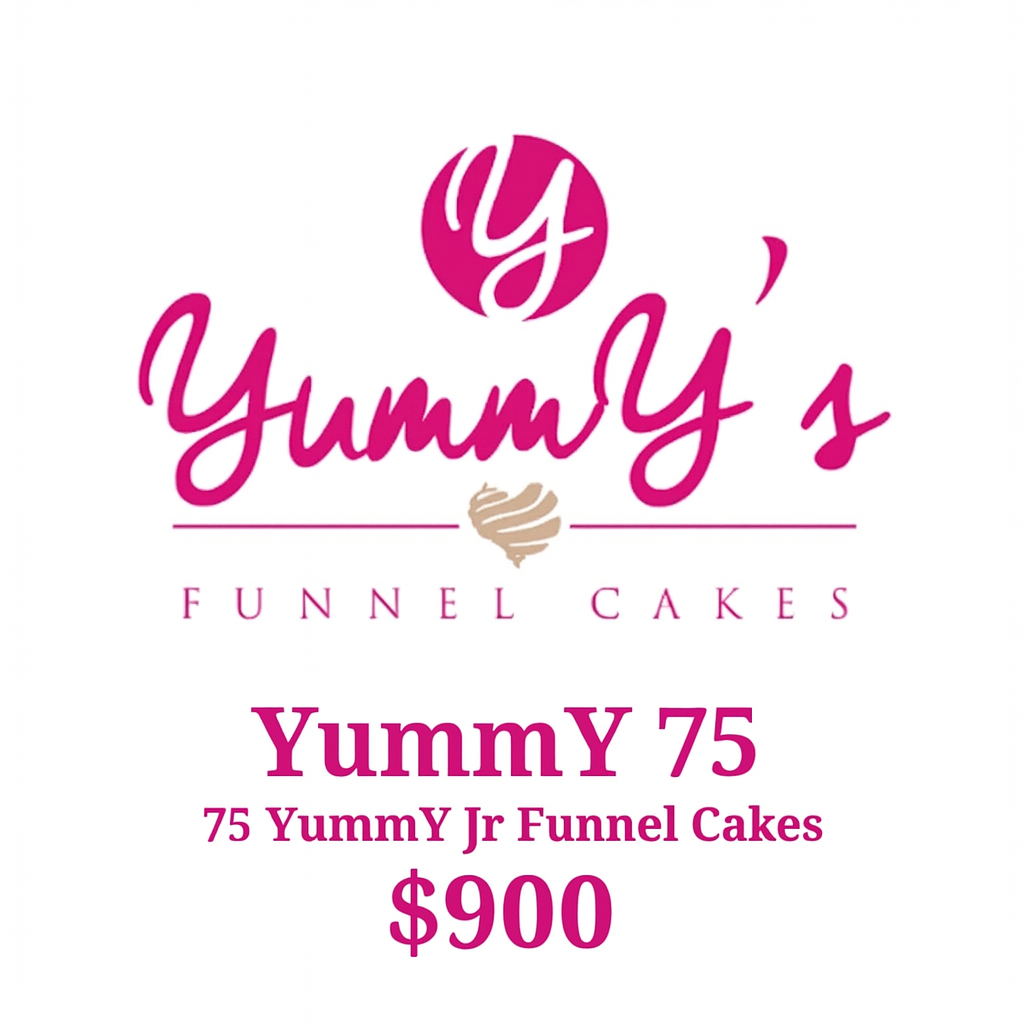 Advertisement for Yummy 75 Yummy Jr Funnel Cakes priced at $900.