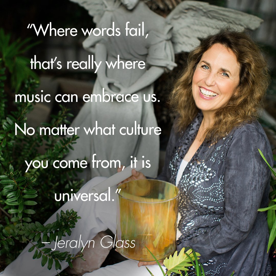 No one speaks more eloquently about the healing power of sound than Jeralyn Glass.❤️ @crystalcadencela #vibrationalmedicine #theenergythatheals #singingbowls