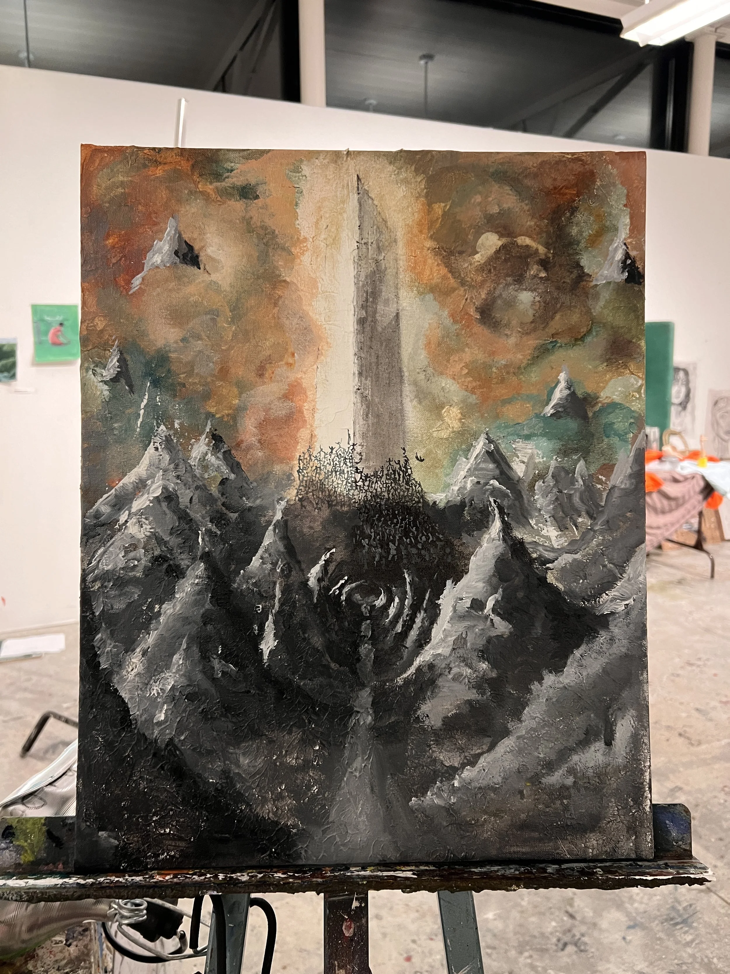 the long journey; acrylic on canvas