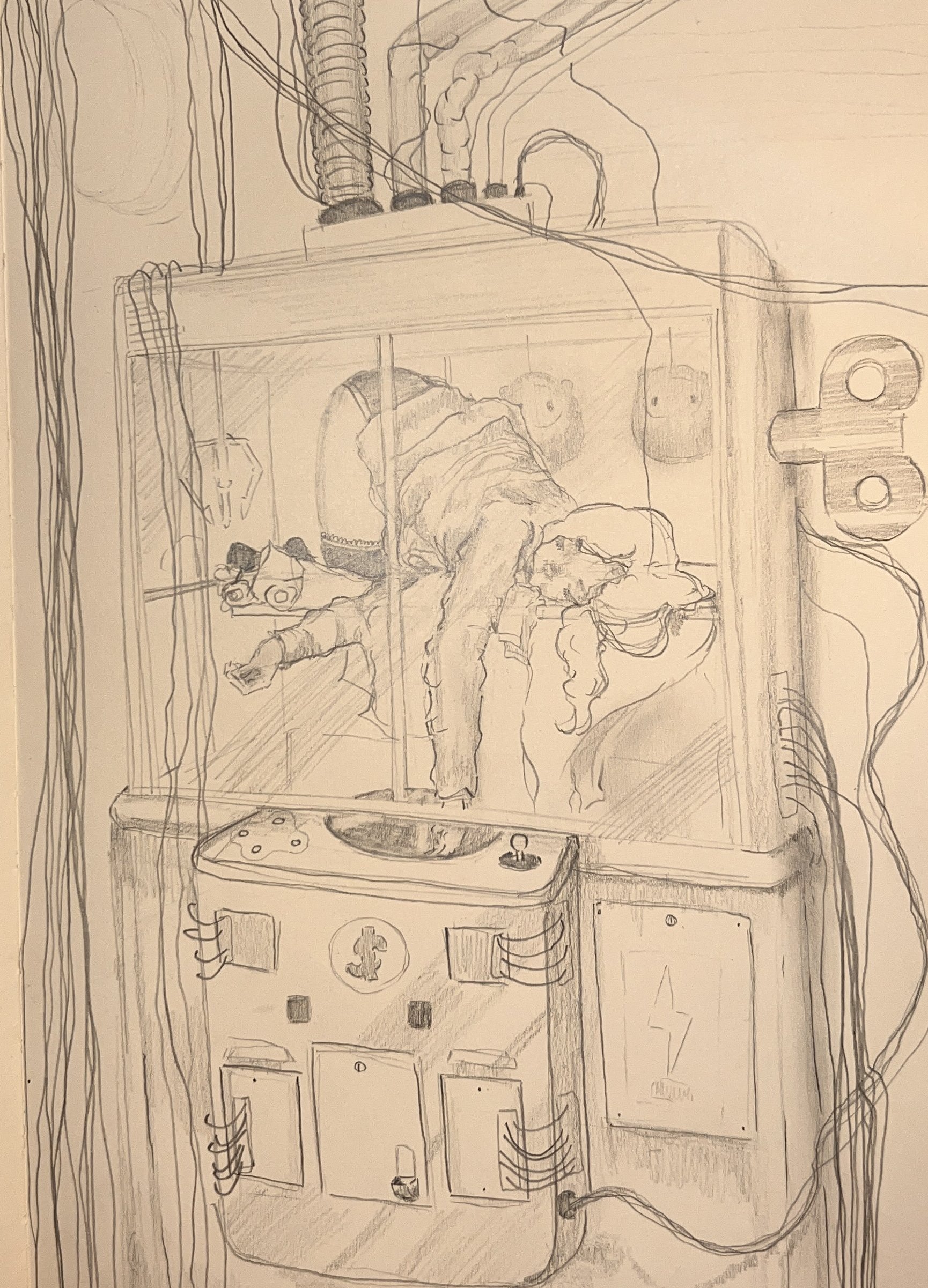 lila; graphite on paper