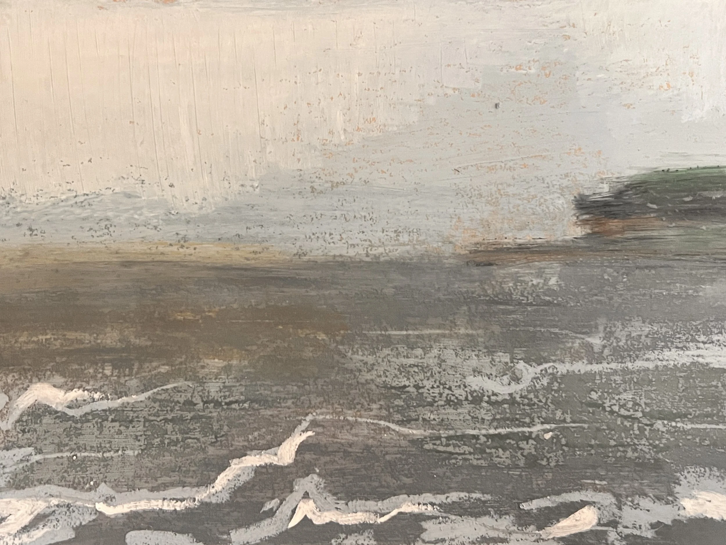 cloudy skies; oil pastel on paper