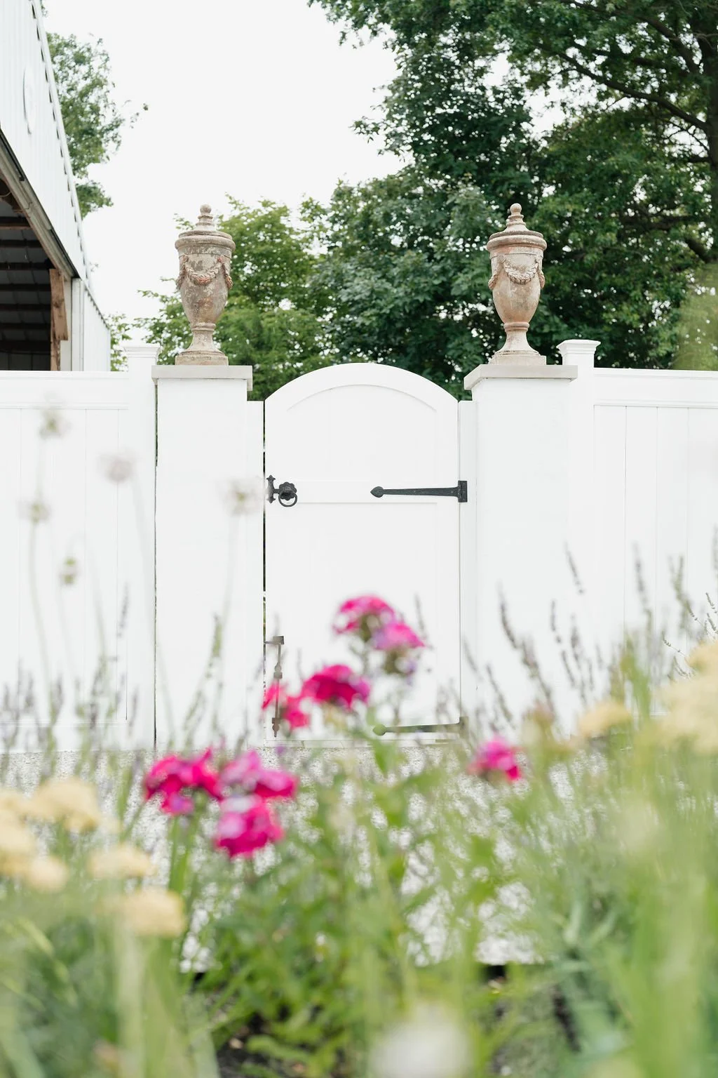 Garden gate entrance at Aspen & Alston wedding venue in Ohio