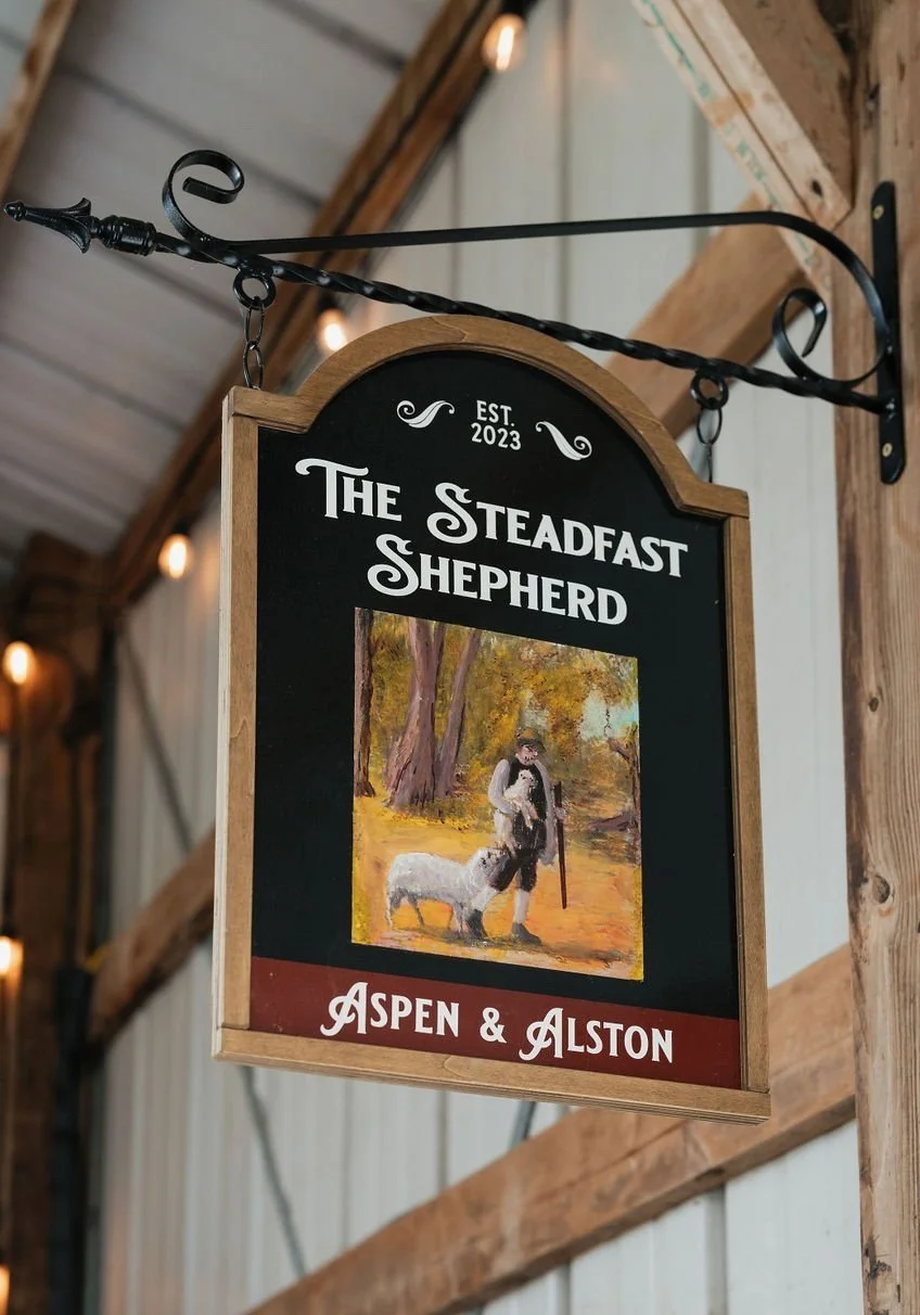 The pub-style sign at Aspen & Alston