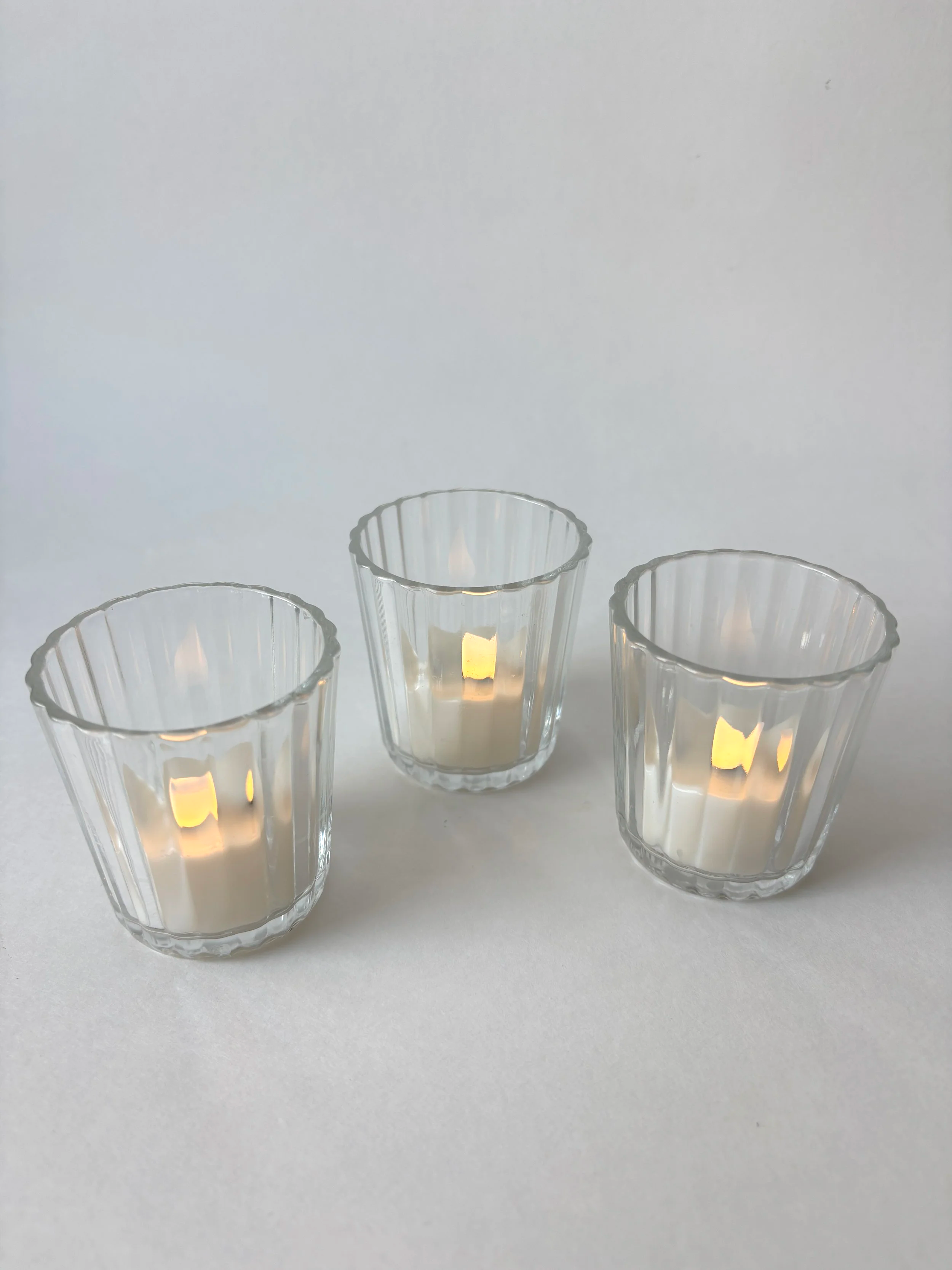 Vintage Ribbed Tealight Holders