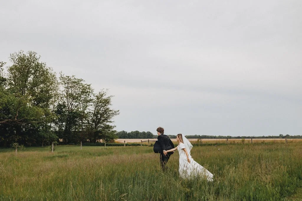 Romantic wedding portraits in the Aspen & Alston open meadow