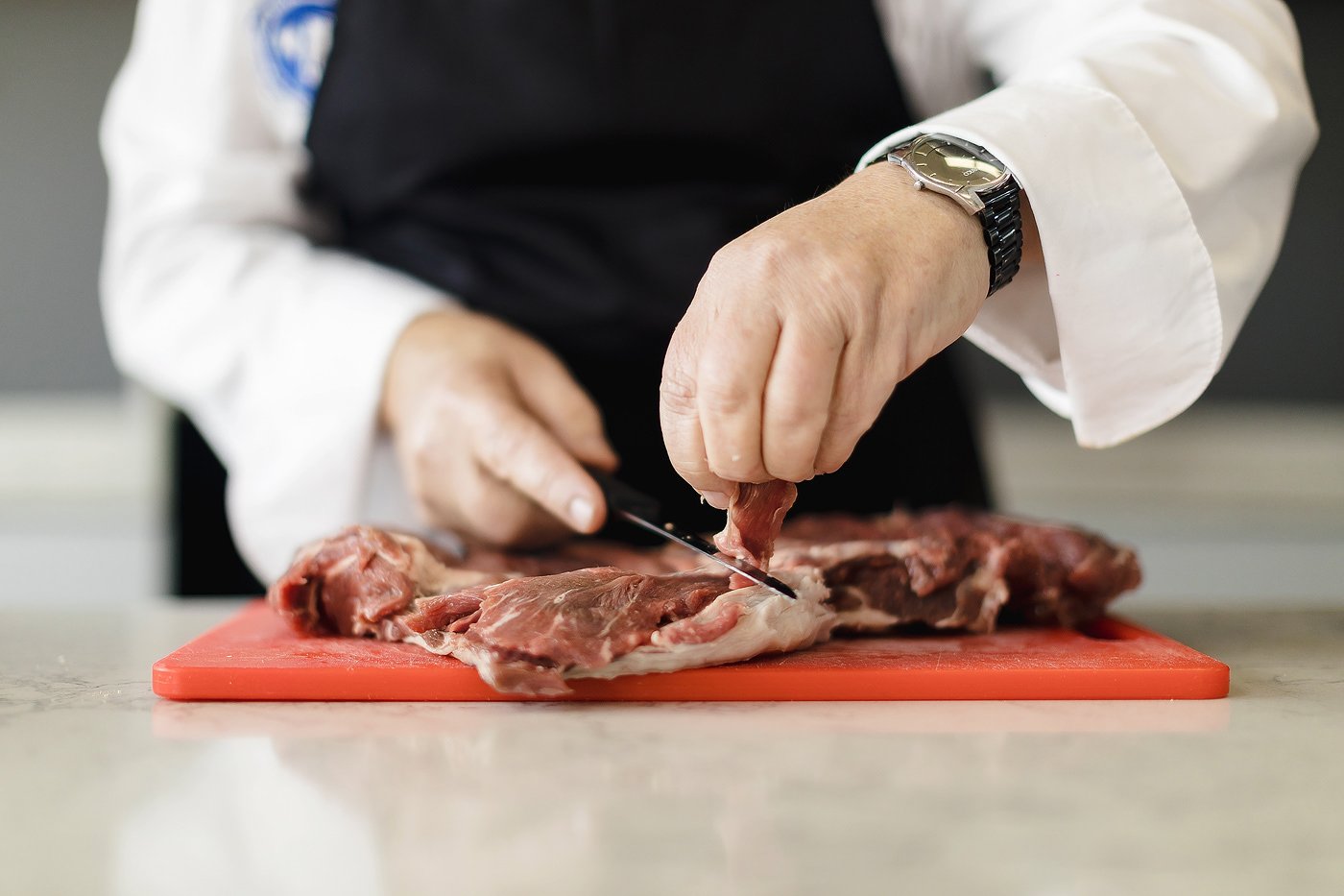  Magazine Editorial photo shoot Chef Francois Ferreira cooking a Festive Leg of Lamb 