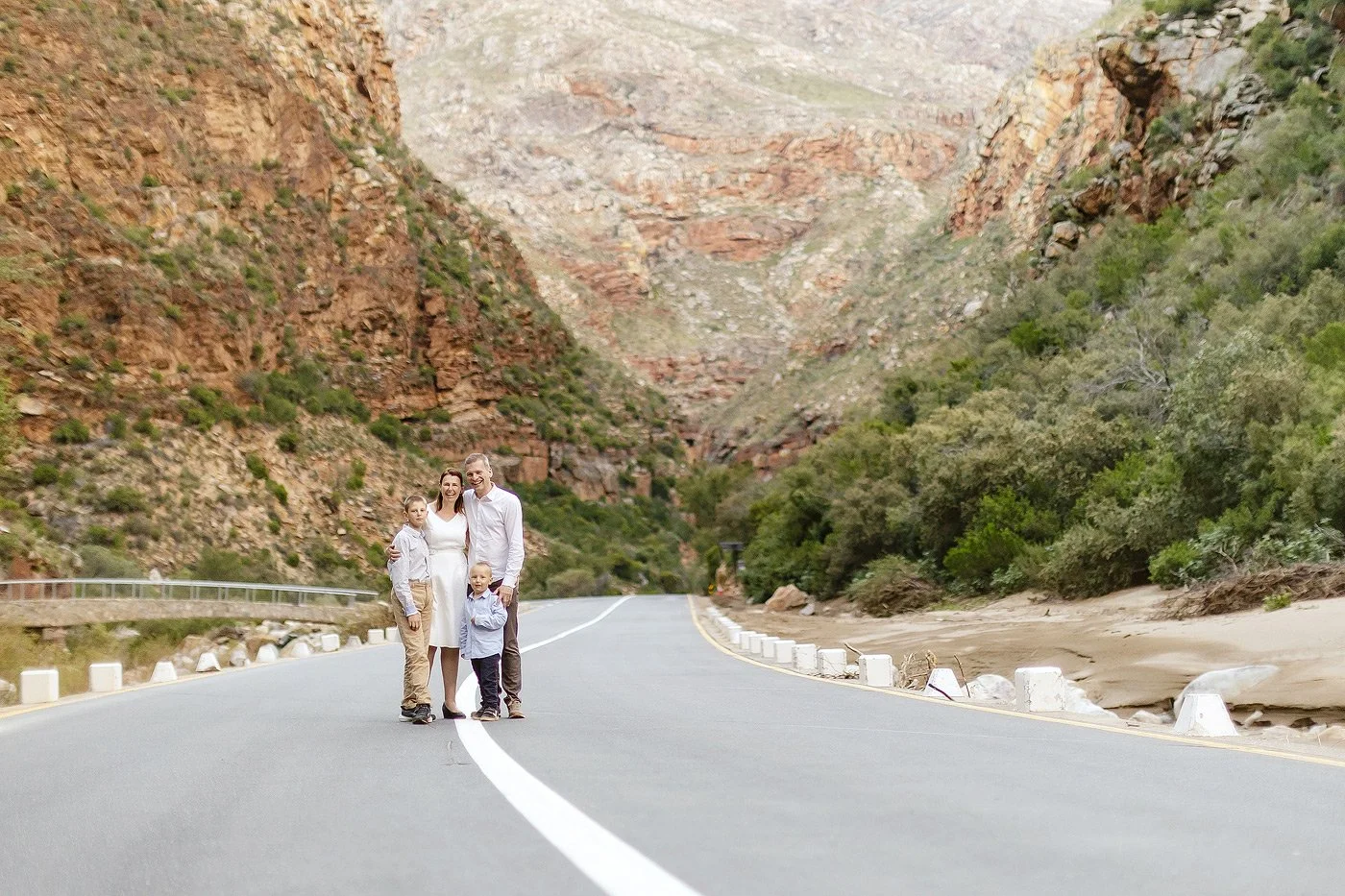 Family portrait in Meringspoort near De Rust.