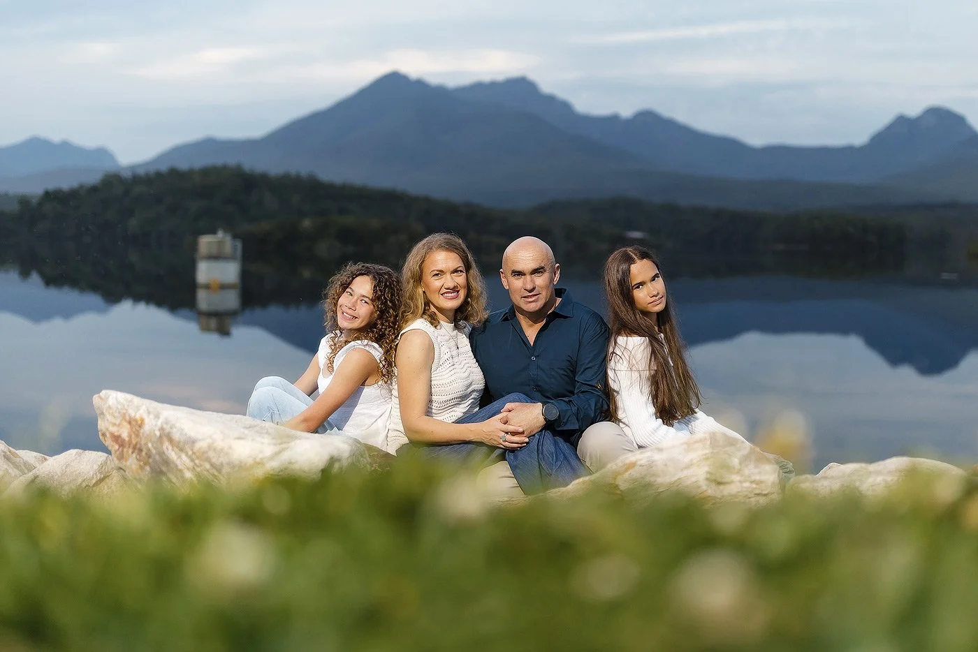 Family Portrait with the George Dam and Outeniqua Mountains as backdrop
