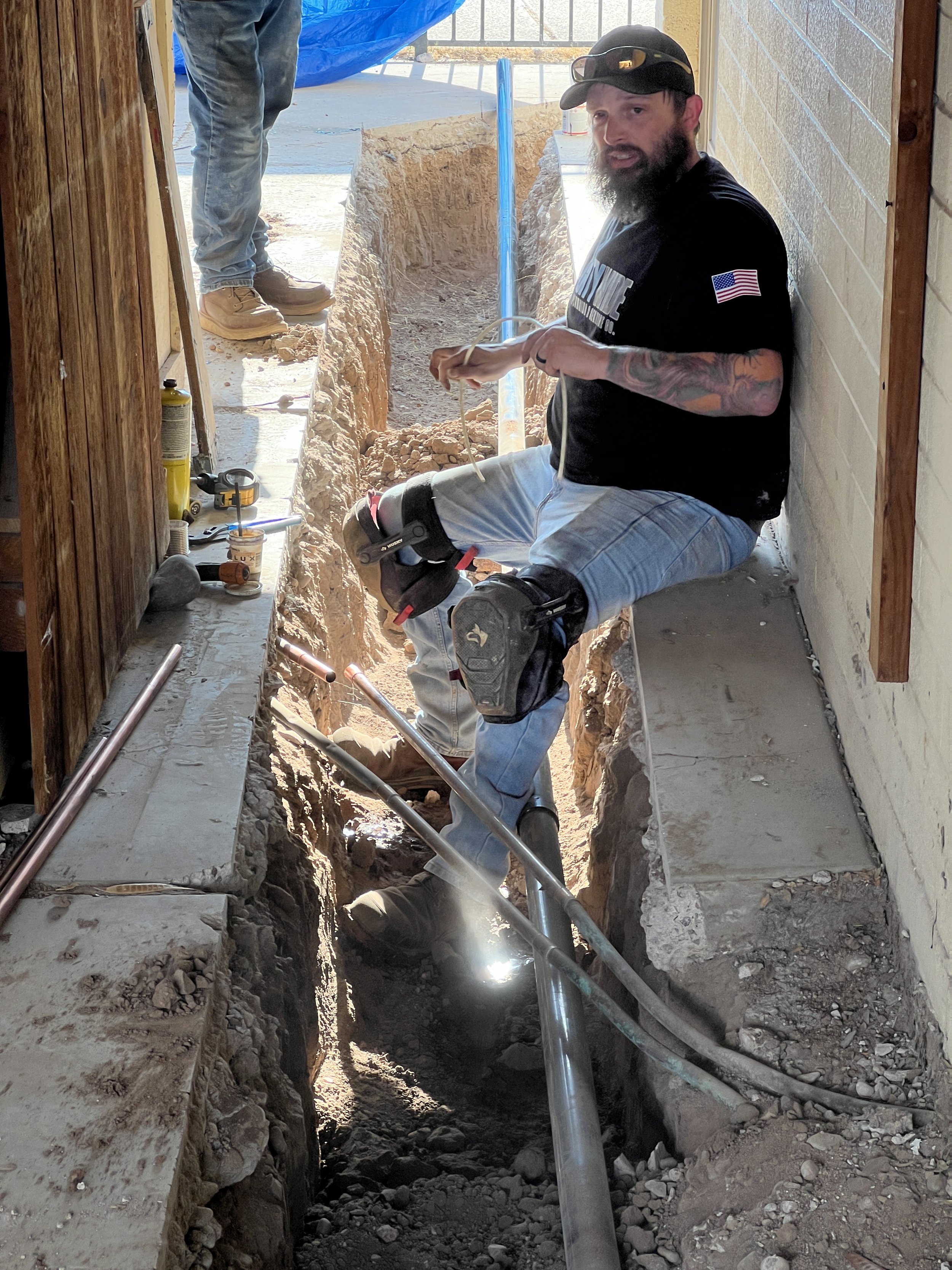 Citywide Plumbing repairing a broken line