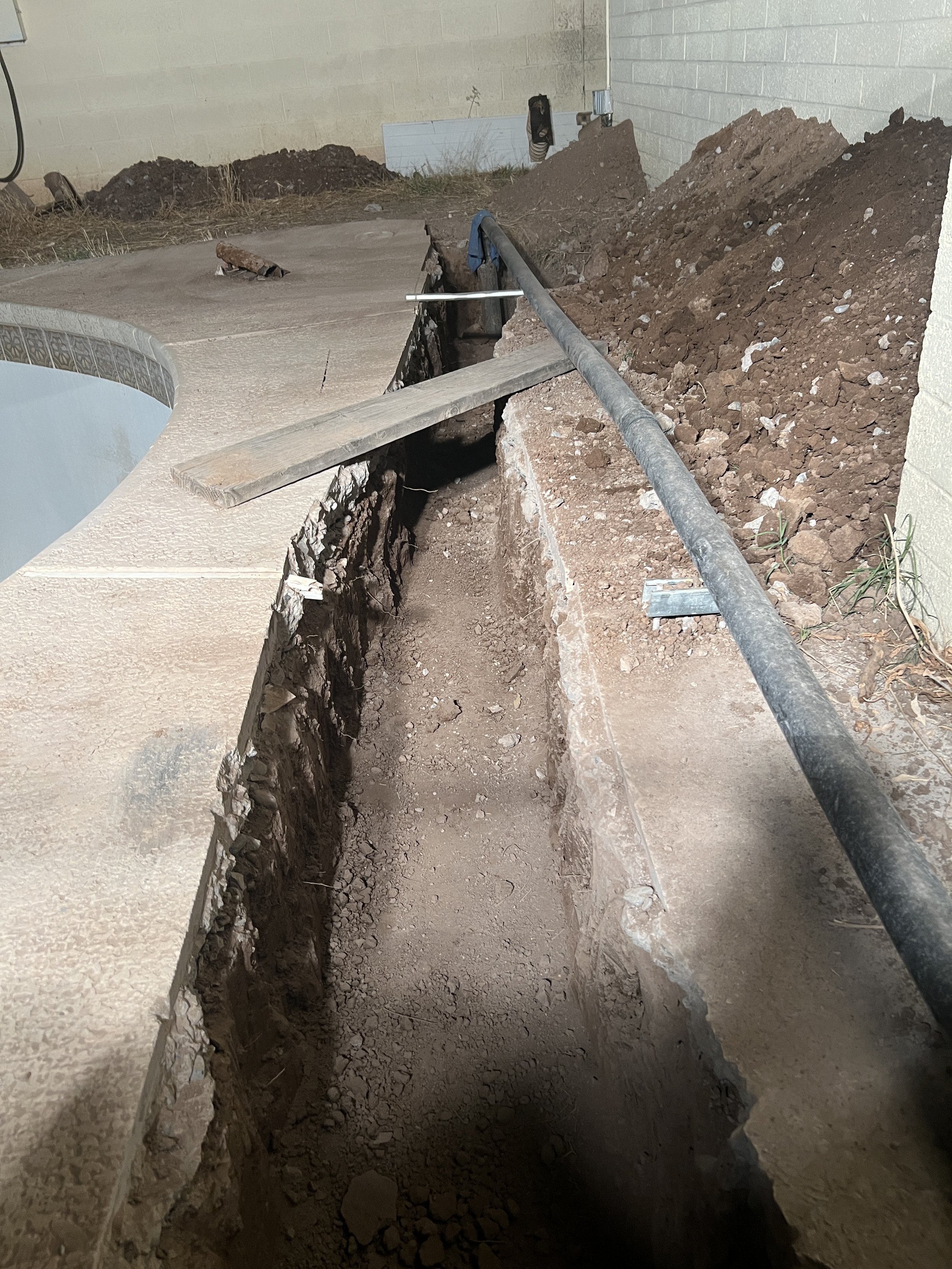 Trench is dug