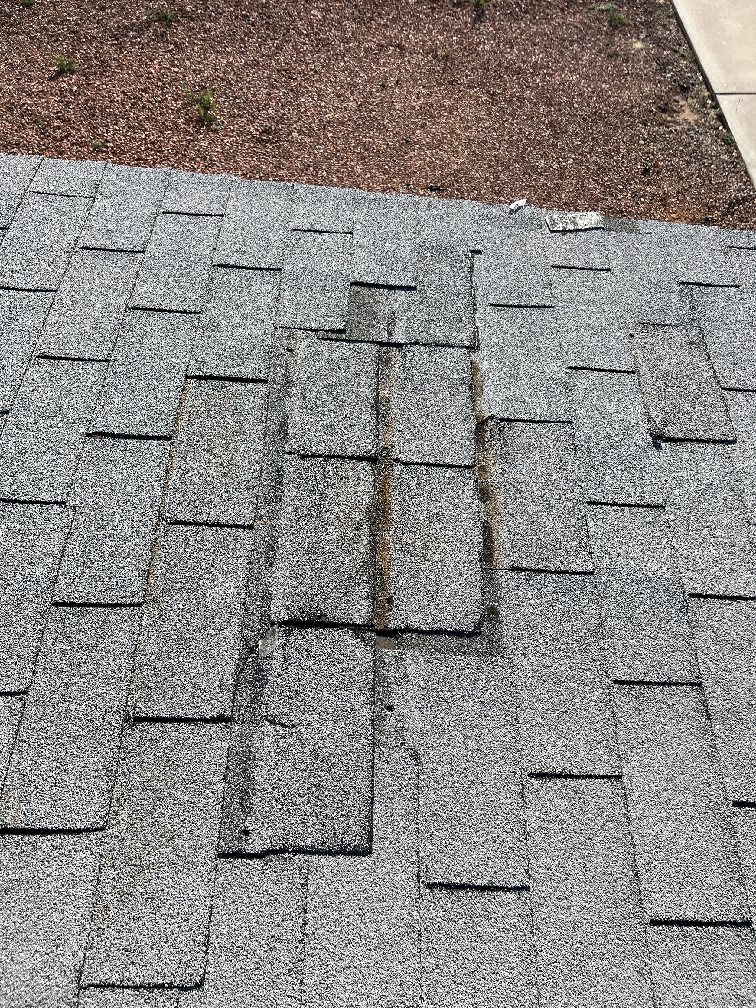 Wind damage to roof