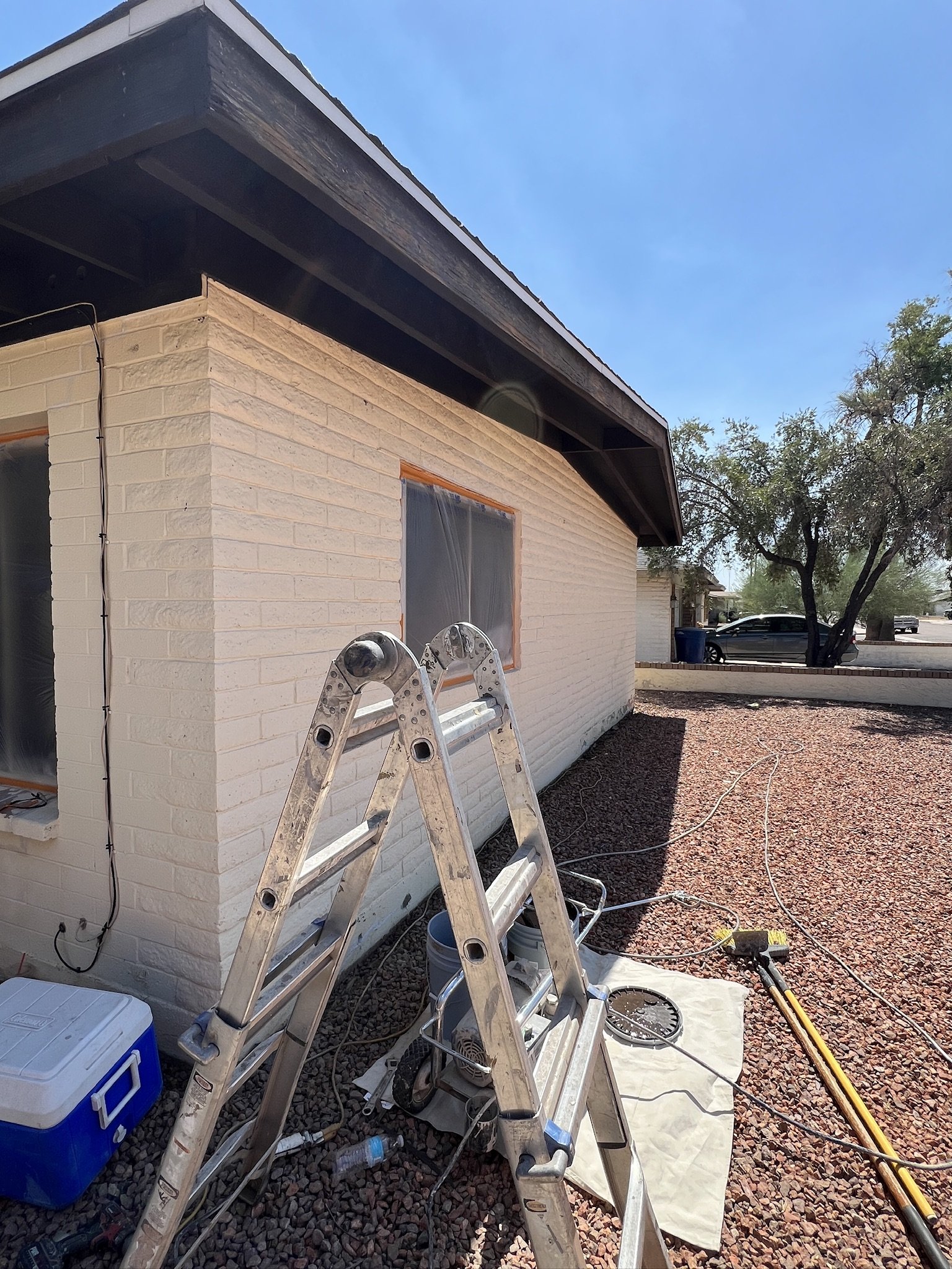 Prepping house for new paint