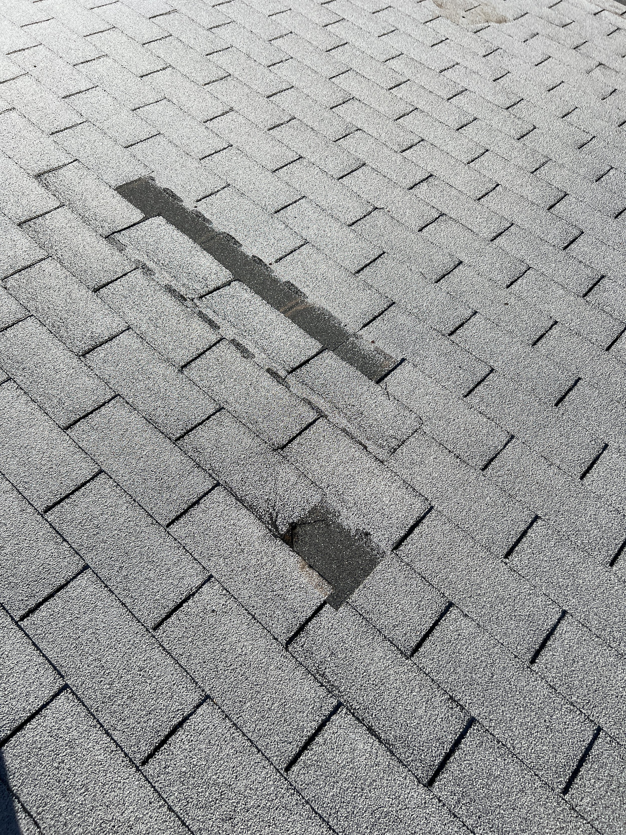 Wind damage to roof