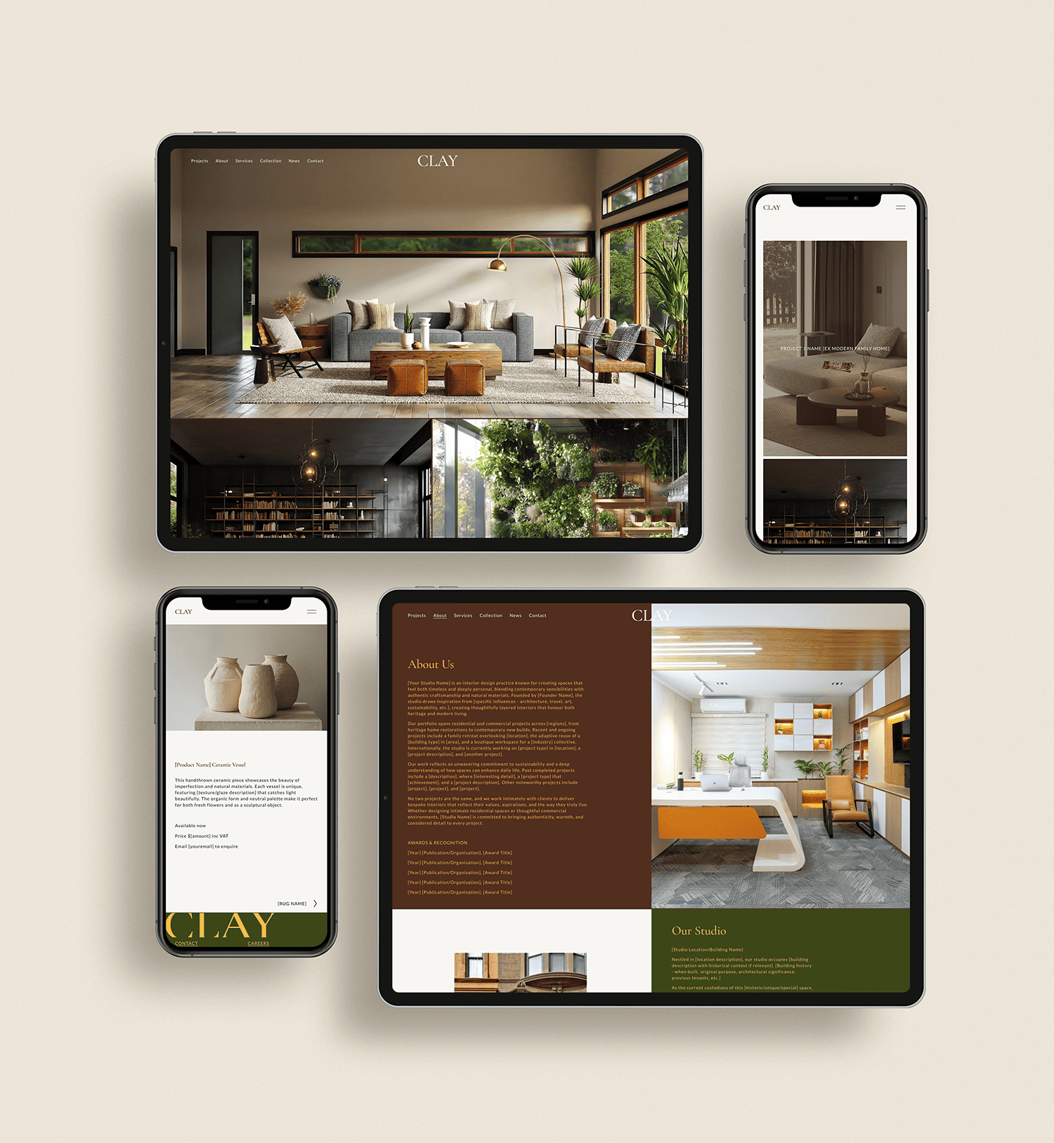 Clay Squarespace Template