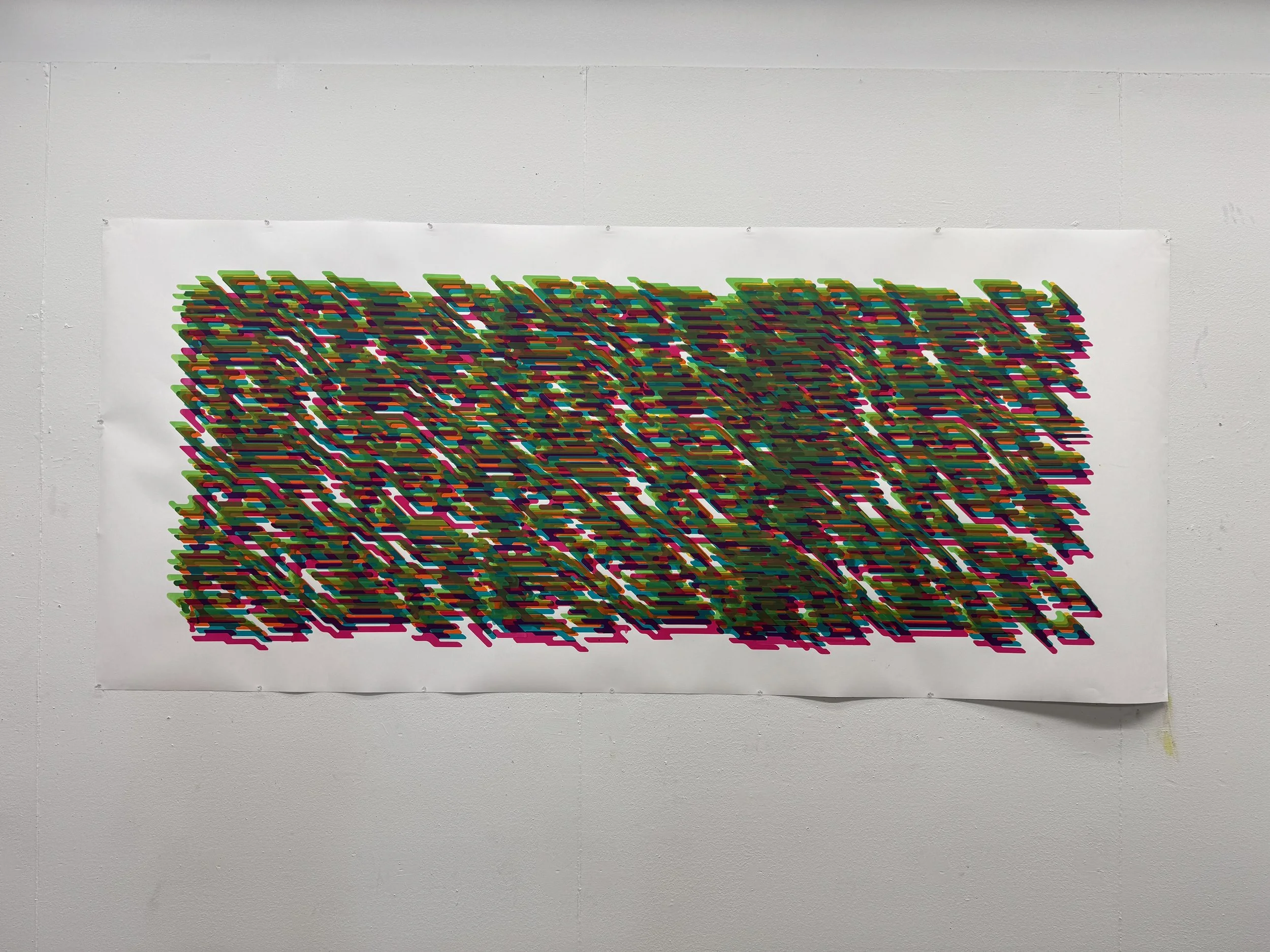 The "LINE", Screen-print, 42" X 96"