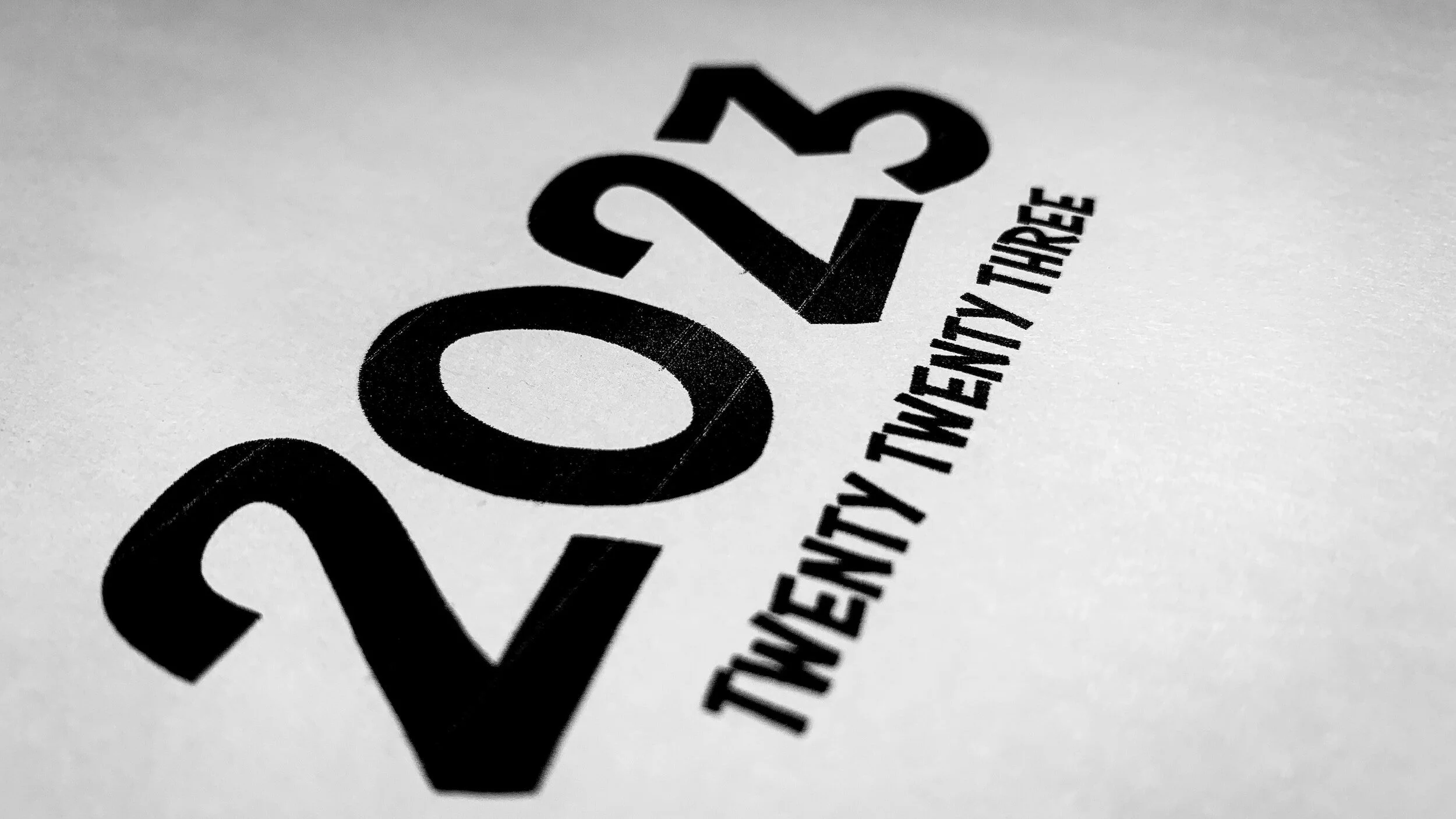 2023 printed on a paper