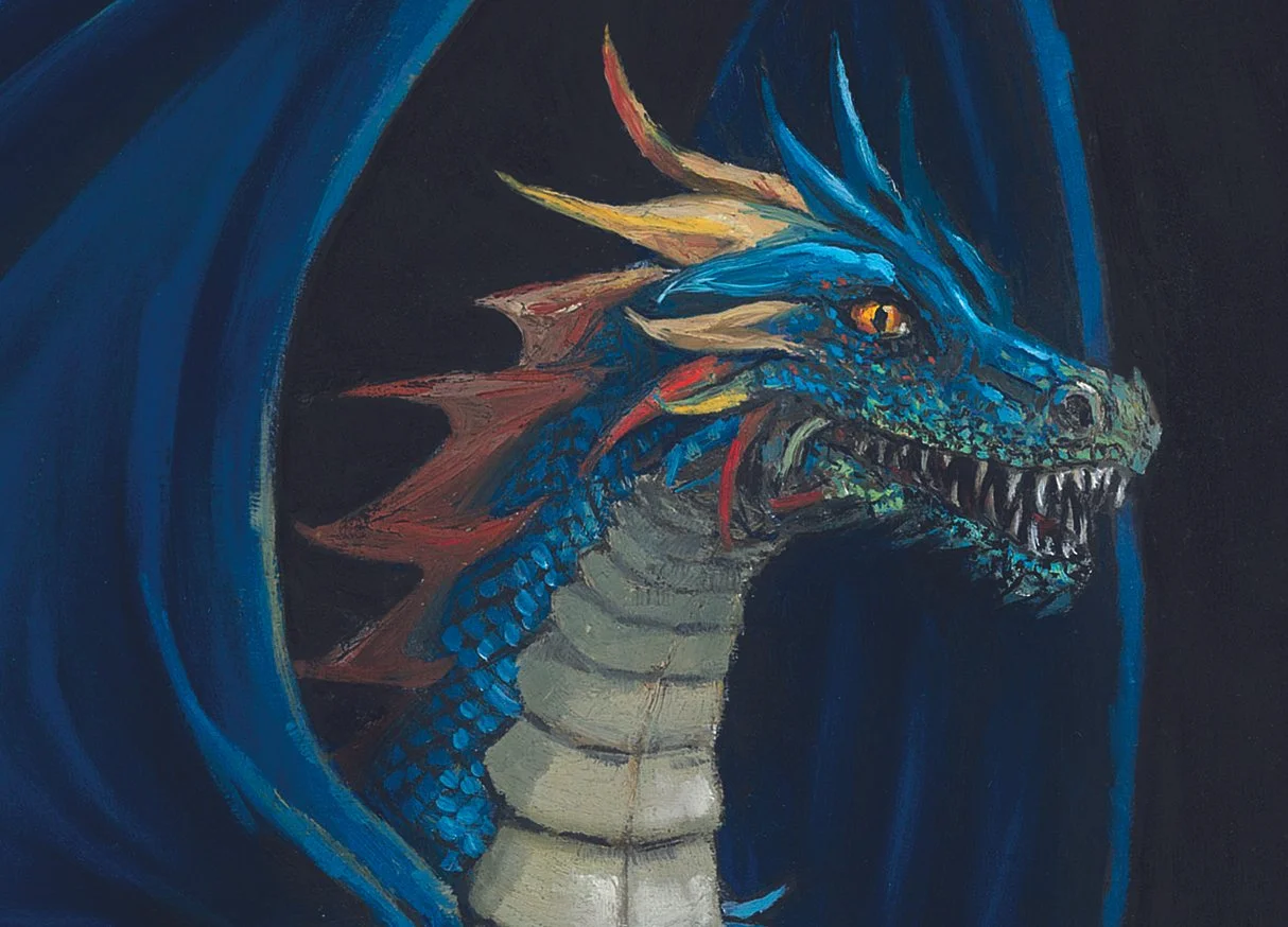 Fun children's book illustration of a dragon