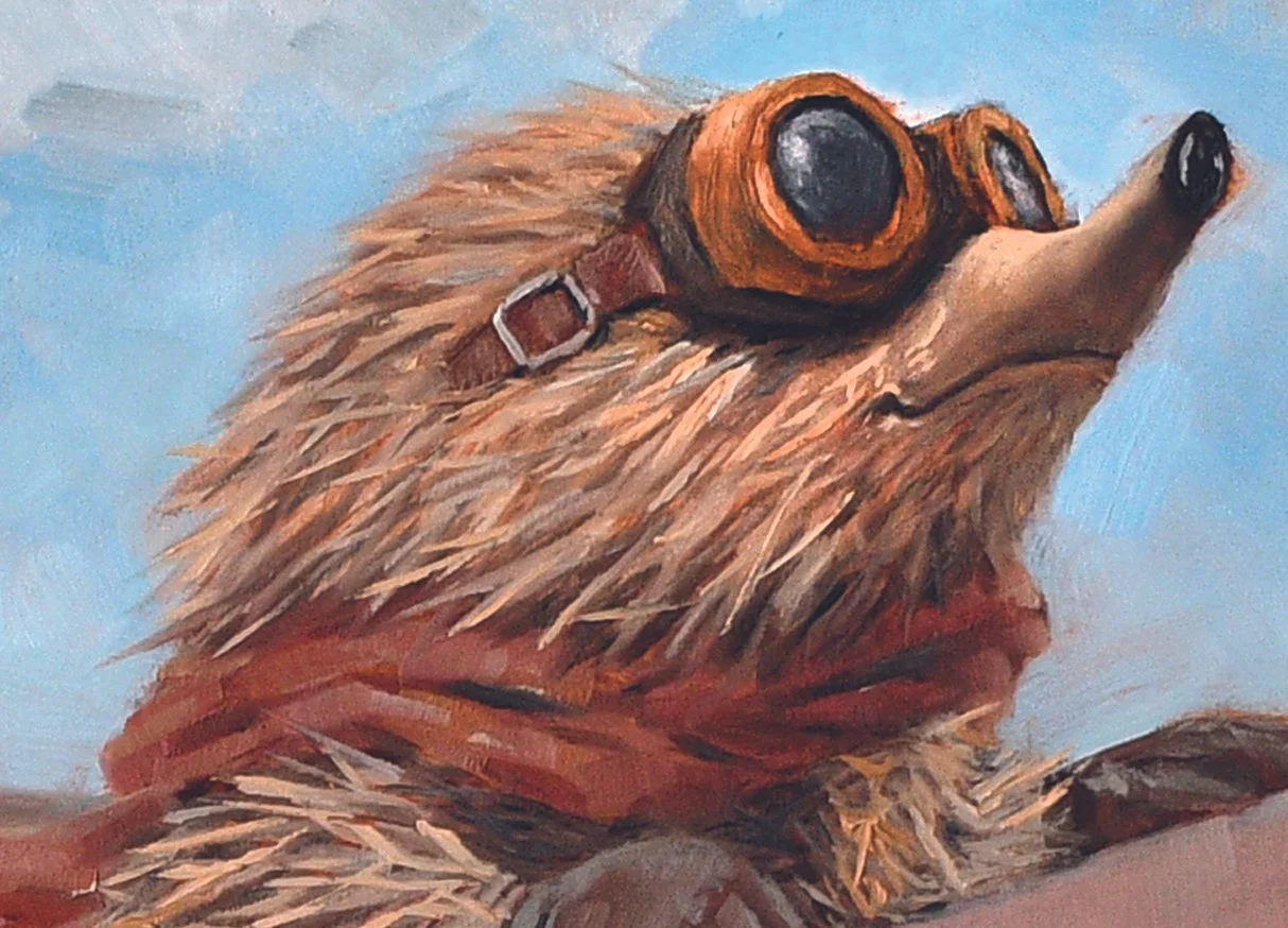 Fun children's book Illustration of an echidna