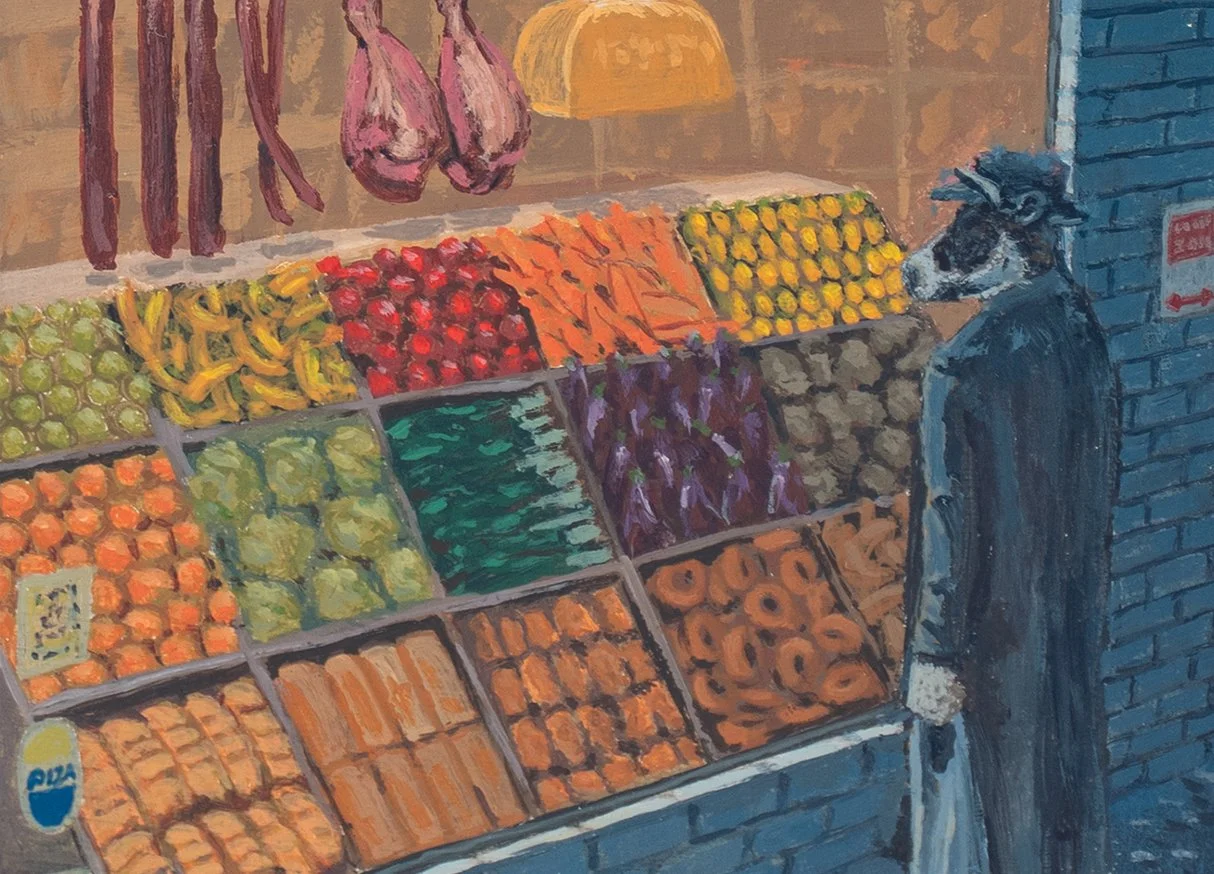 Moody detailed children's book illustration