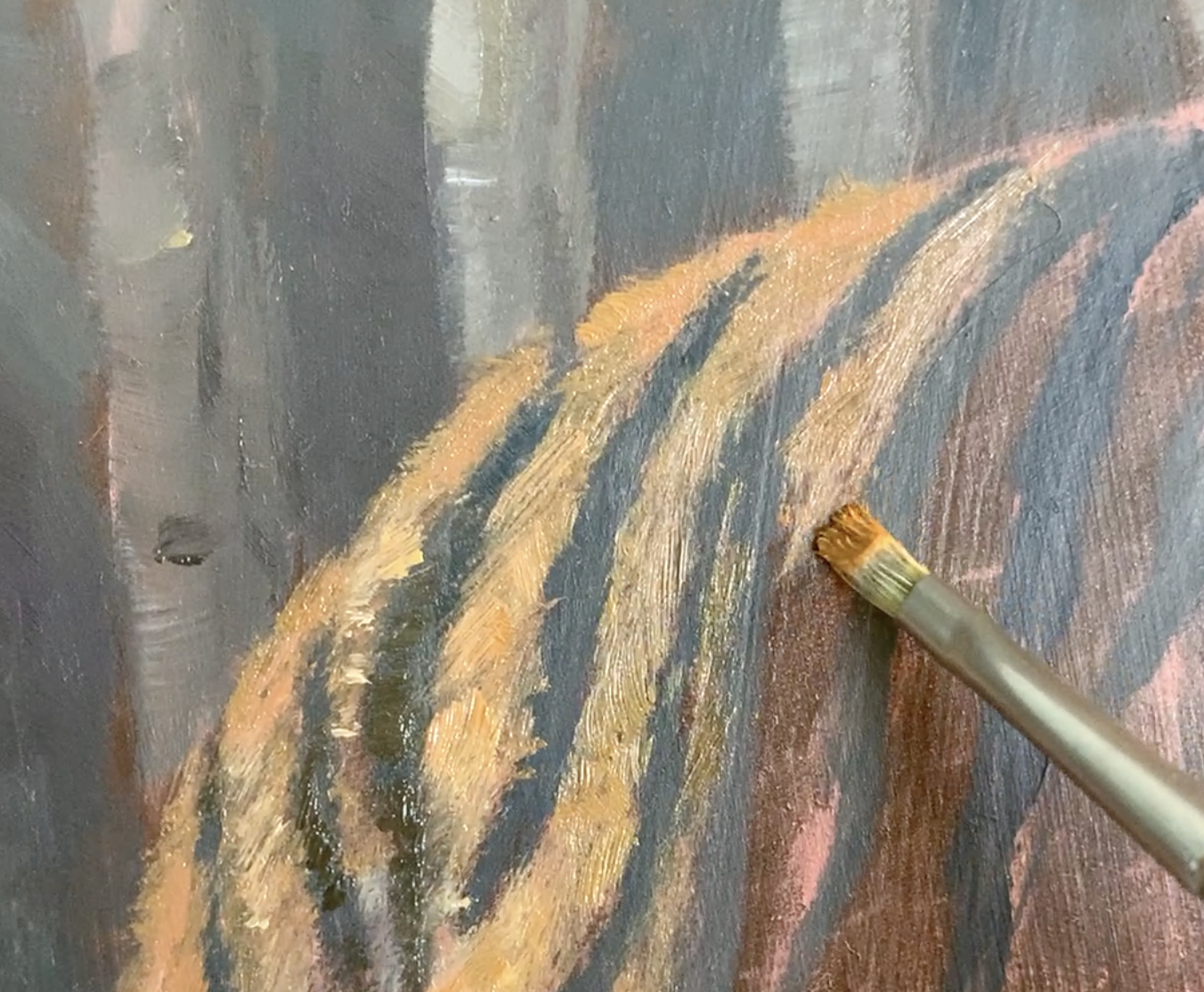 Tiger painting in progress