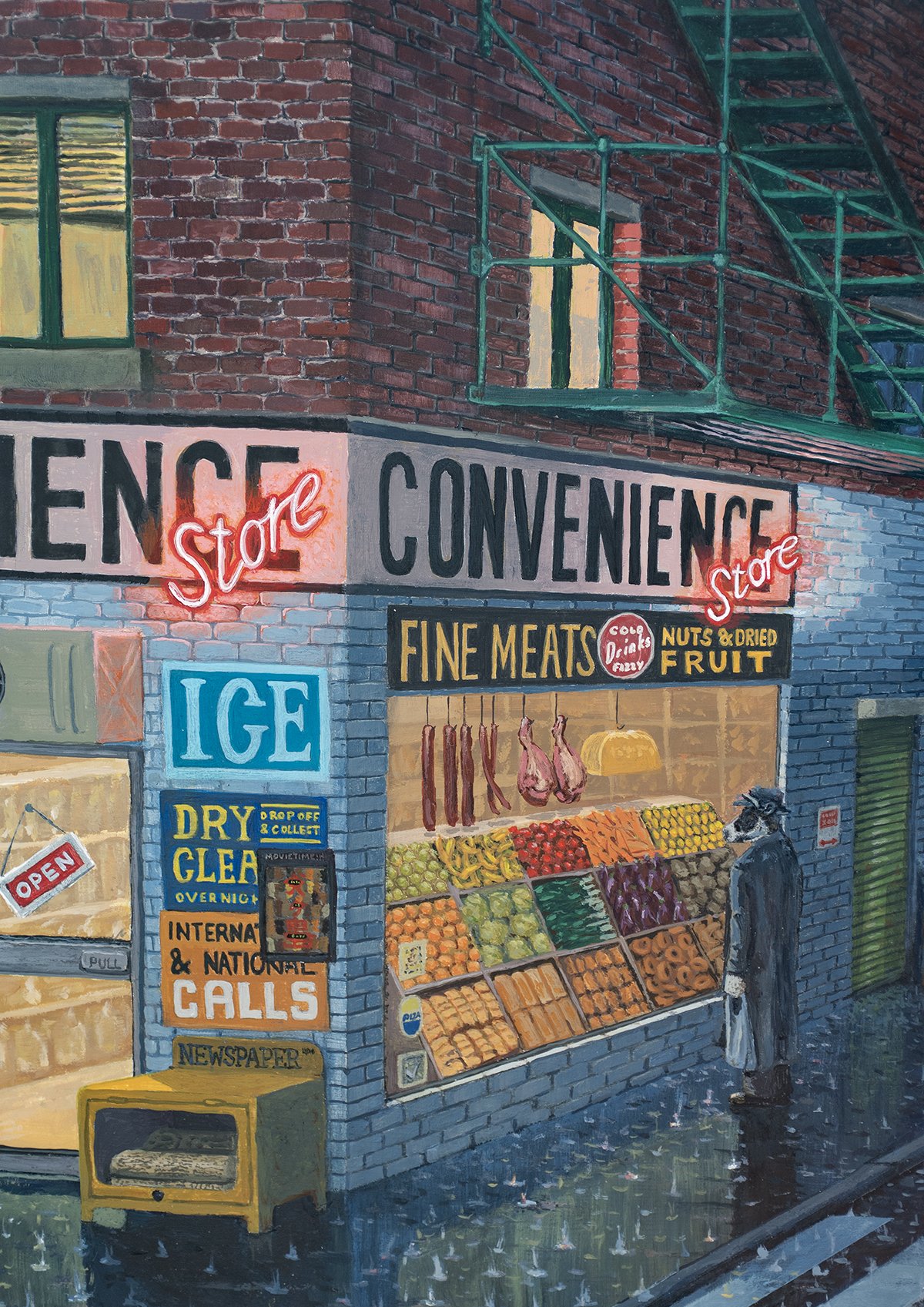 Moody detailed children's book illustration