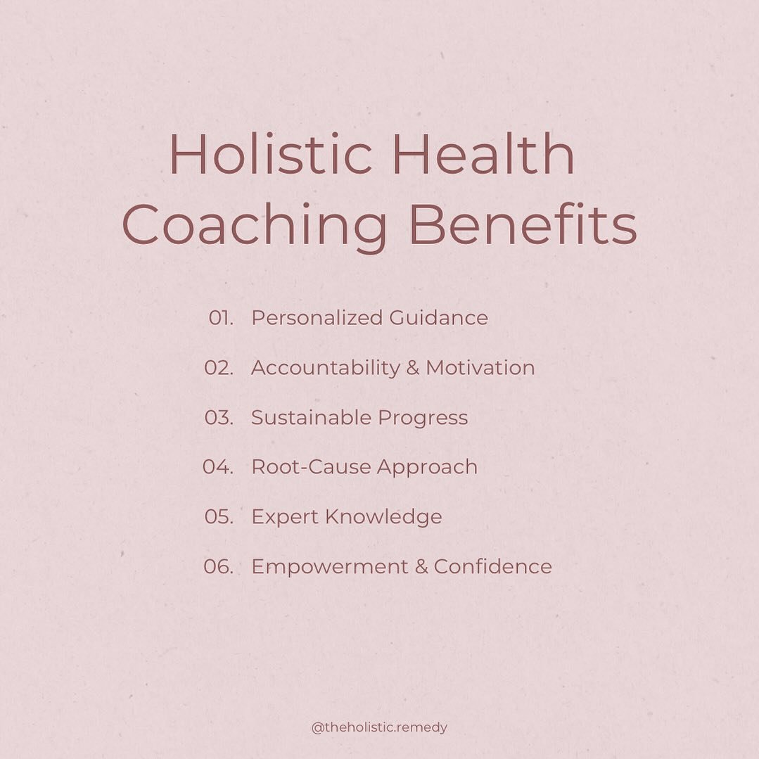 What you can expect when you sign up for holistic health coaching 👇

All of my holistic health coaching programs include:

👯 Weekly or bi-weekly health coaching sessions
🧪 A thorough personal health assessment
📑 A personalized mind-body health pl