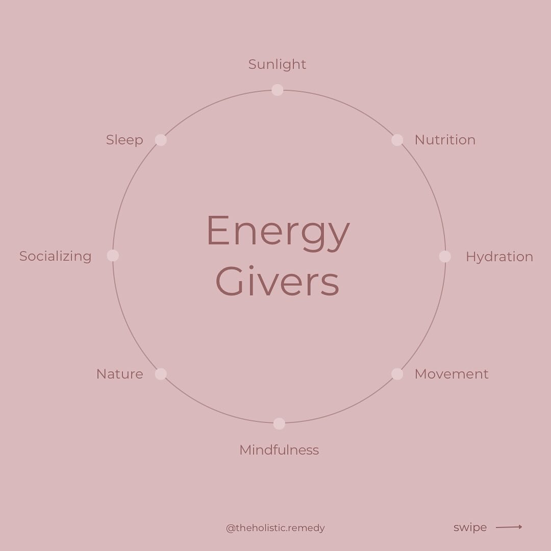 Natural ways to boost your energy 👇

☀️ Sunlight: Sun exposure, especially in the morning, regulates your body&rsquo;s internal clock (circadian rhythm), which improves your energy and sleep-wake cycle.

🍳 Nutrition: Eating a balanced diet with a v