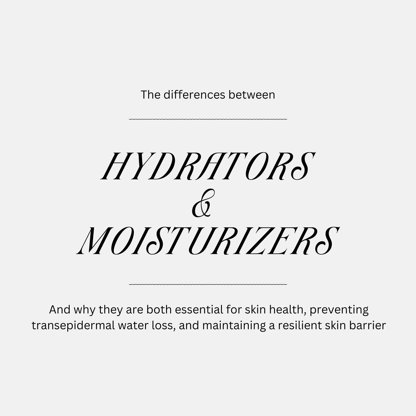 A common topic of conversation in the treatment room lately &mdash;

Water + oil are both highly essential for our skin health and how it functions.

Without water and oil, our skin doesn&rsquo;t function the way it should which can lead to increased