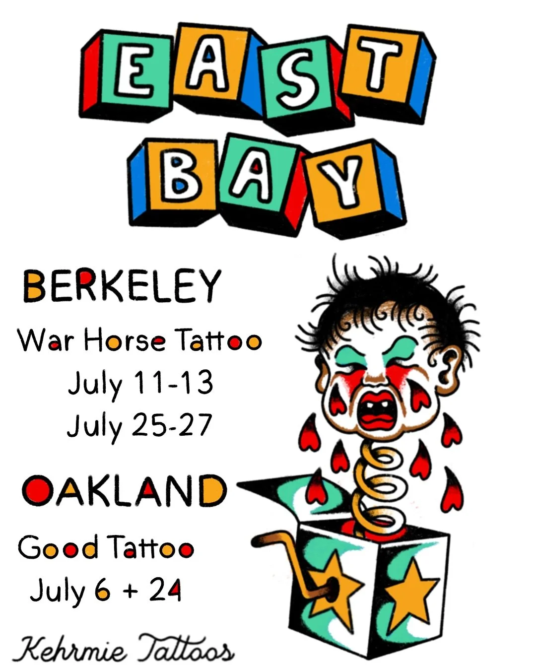 ✨East Bay friends!✨
I&rsquo;ll be guesting at Warhorse Tattoo in Berkeley and Good Tattoo in Oakland this July&mdash;can&rsquo;t wait to work alongside some incredible artists!

📍Good Tattoo &ndash; July 6 &amp; 24
📍Warhorse Tattoo &ndash; July 11&