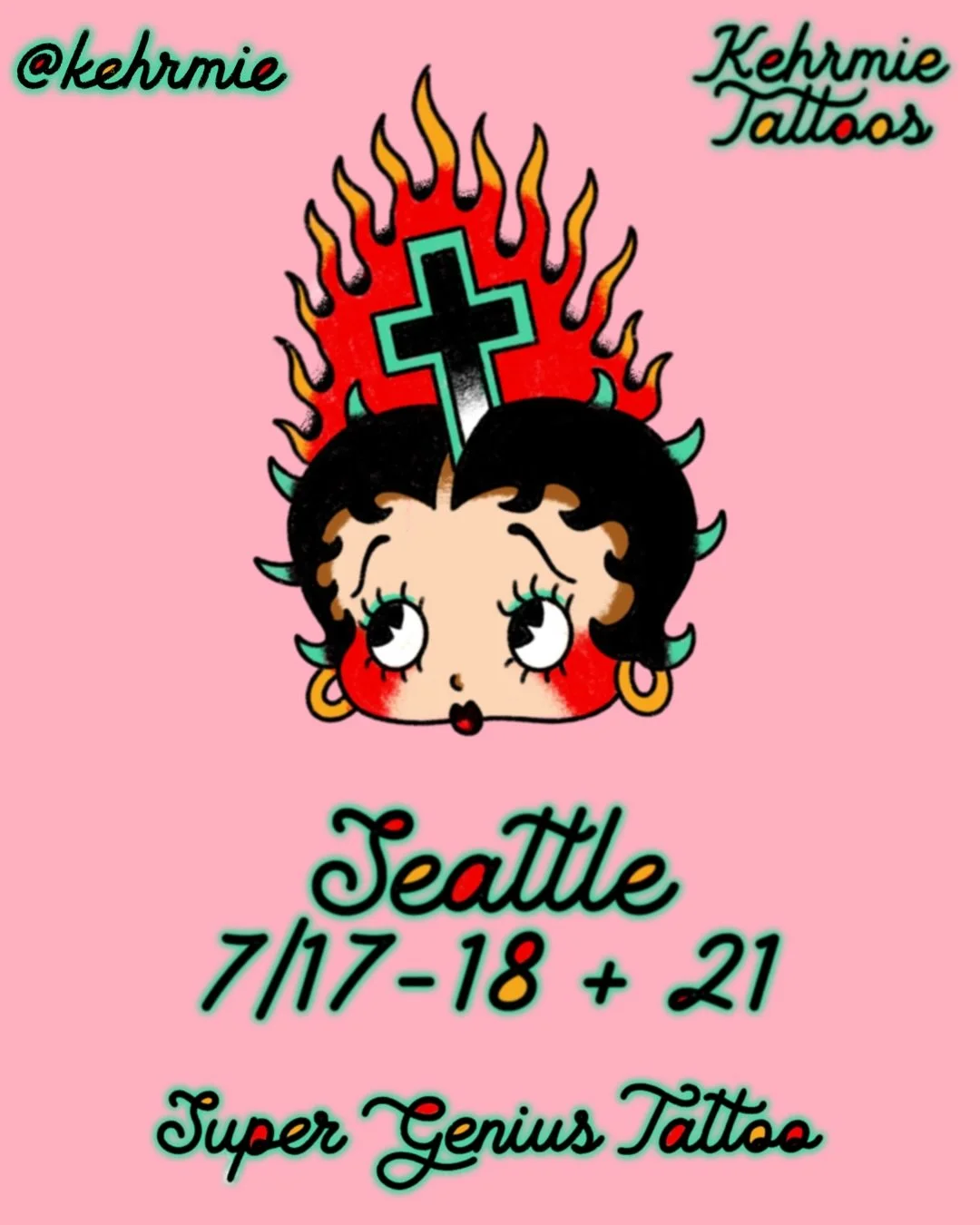 Excited to be guest spotting with the crew at @supergenius__tattoo this week!

Flash &amp; customs welcome &mdash; hit me up to book:
kehrmietattoos.com // kehrmietatts@gmail.com

#TraditionalTattoo #TattooArtist #BayAreaTattoos #OaklandTattoo #SanFr