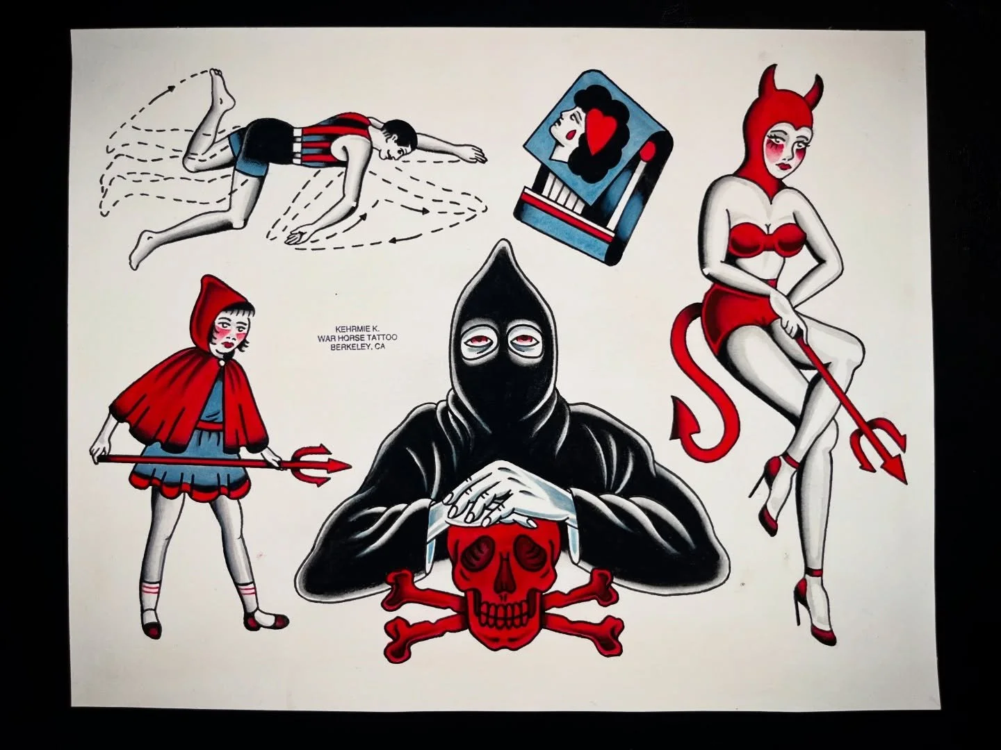 Halloween on New Years or however the song goes 😈🩸
These bad boys are ready to go! Email or website to book.

#traditionaltattoo #berkeleytattoo #tattoo #oaklandtattoo #tattoos