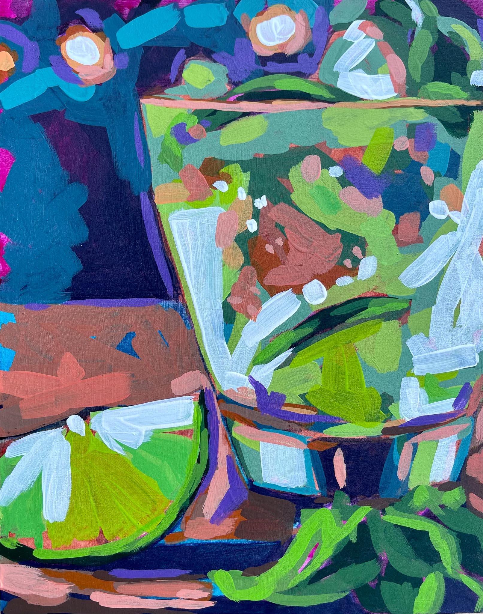 Lisa Henderson mojito original artwork close up