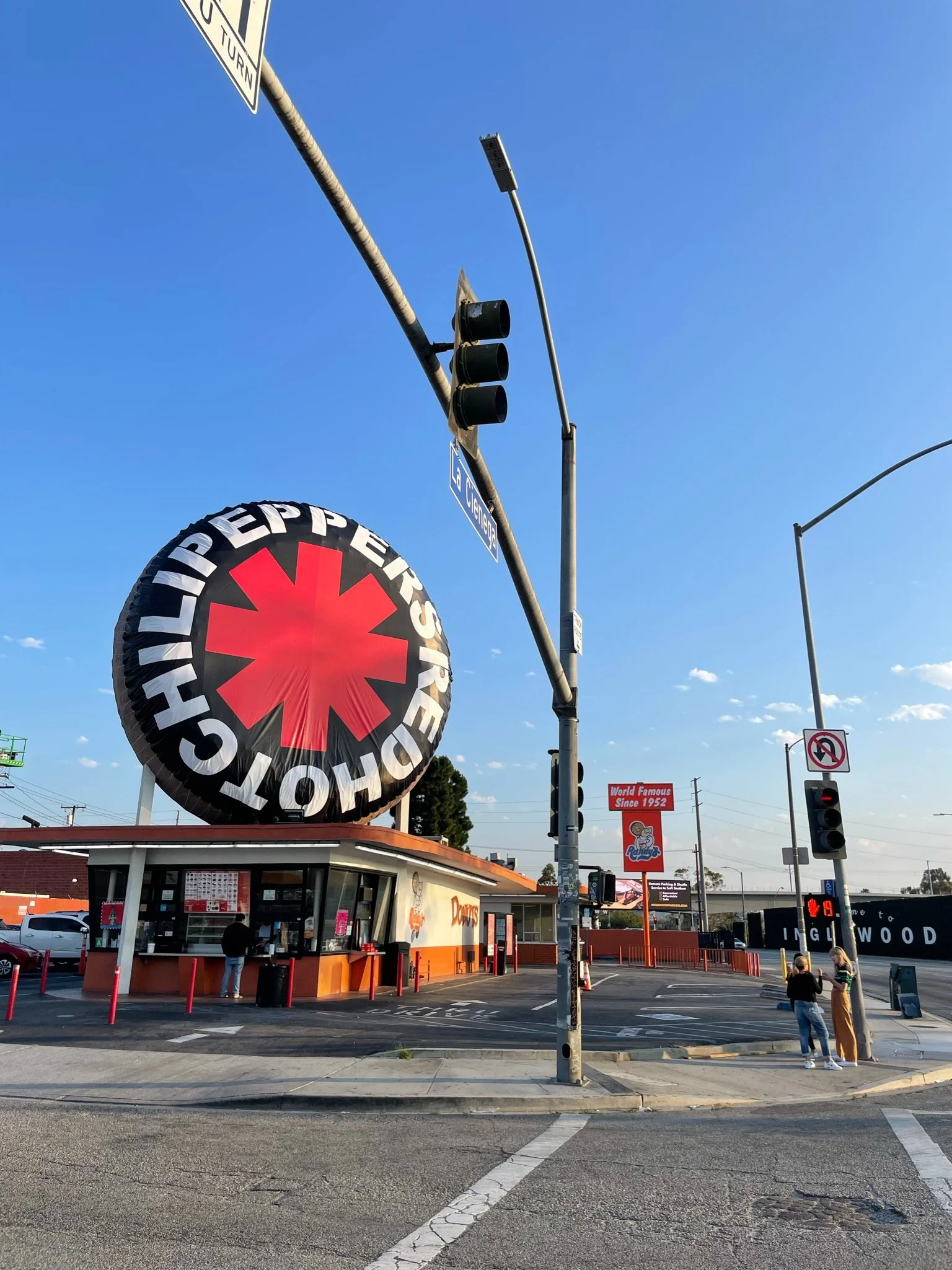 Red Hot Chili Peppers Randy's Donut takeover in Los Angeles, CA