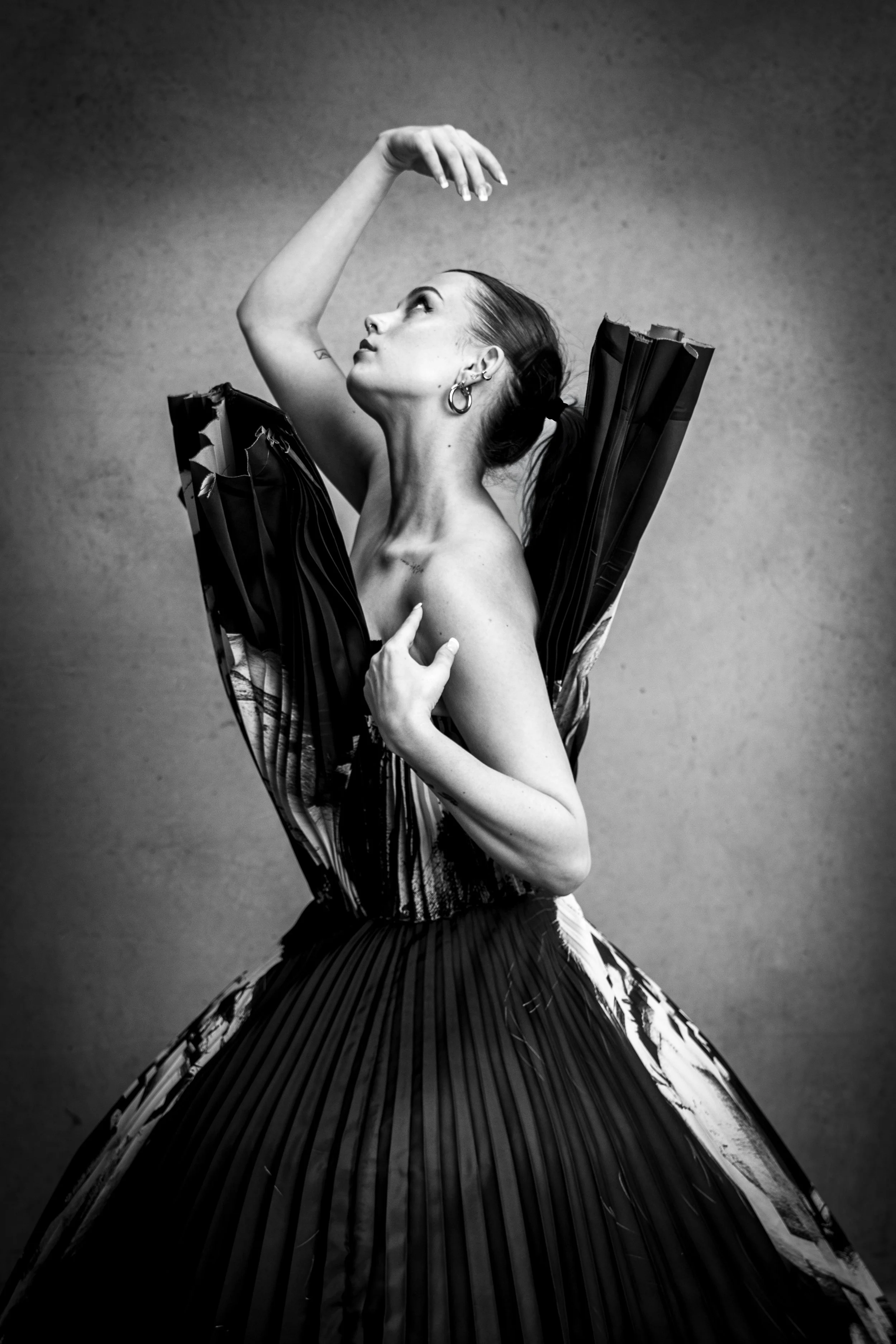 Contemporary dancer in a high-fashion editorial pose shot by Melbourne photographer Izabella Procaccino