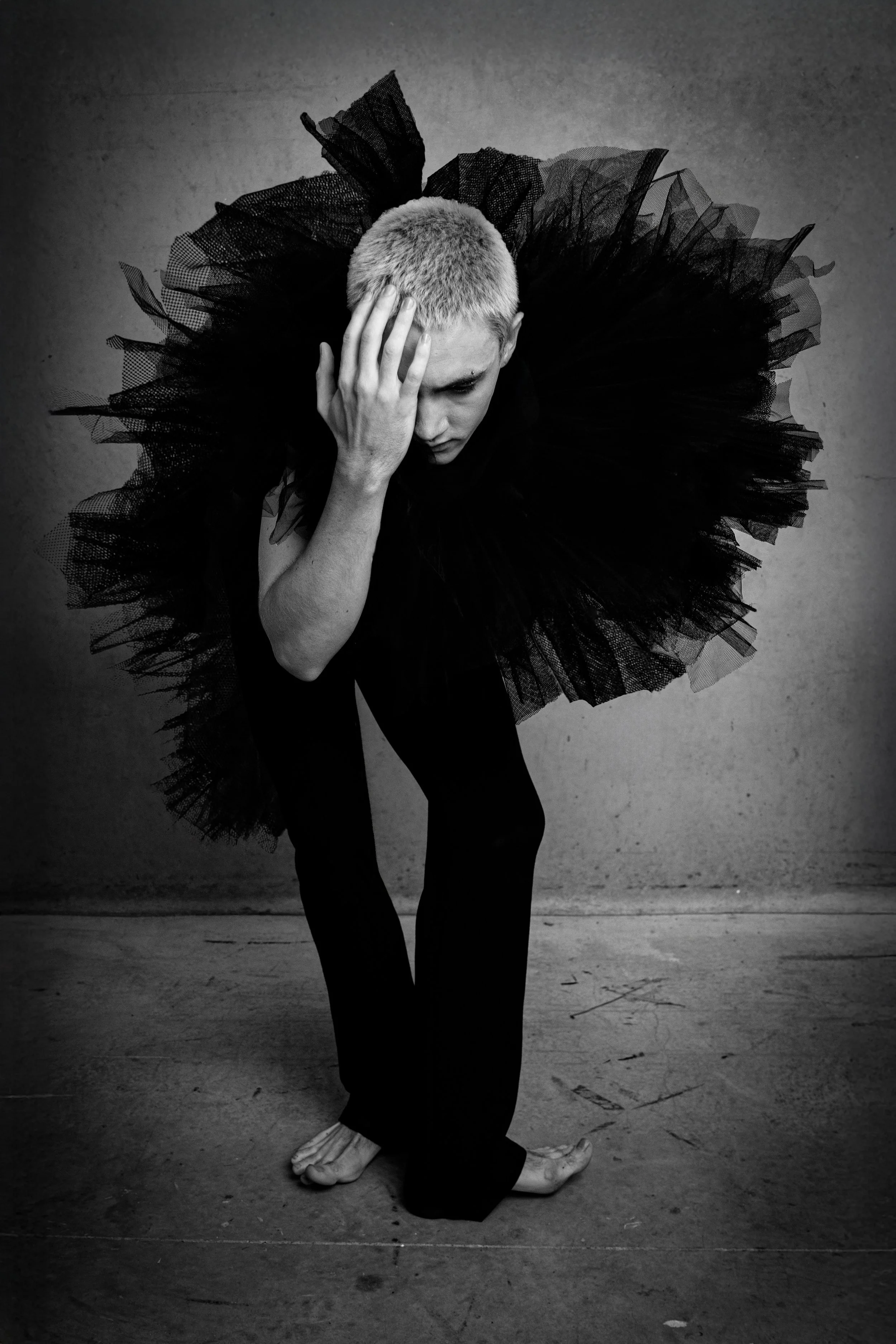 Contemporary dancer in a high-fashion editorial pose shot by Melbourne photographer Izabella Procaccino