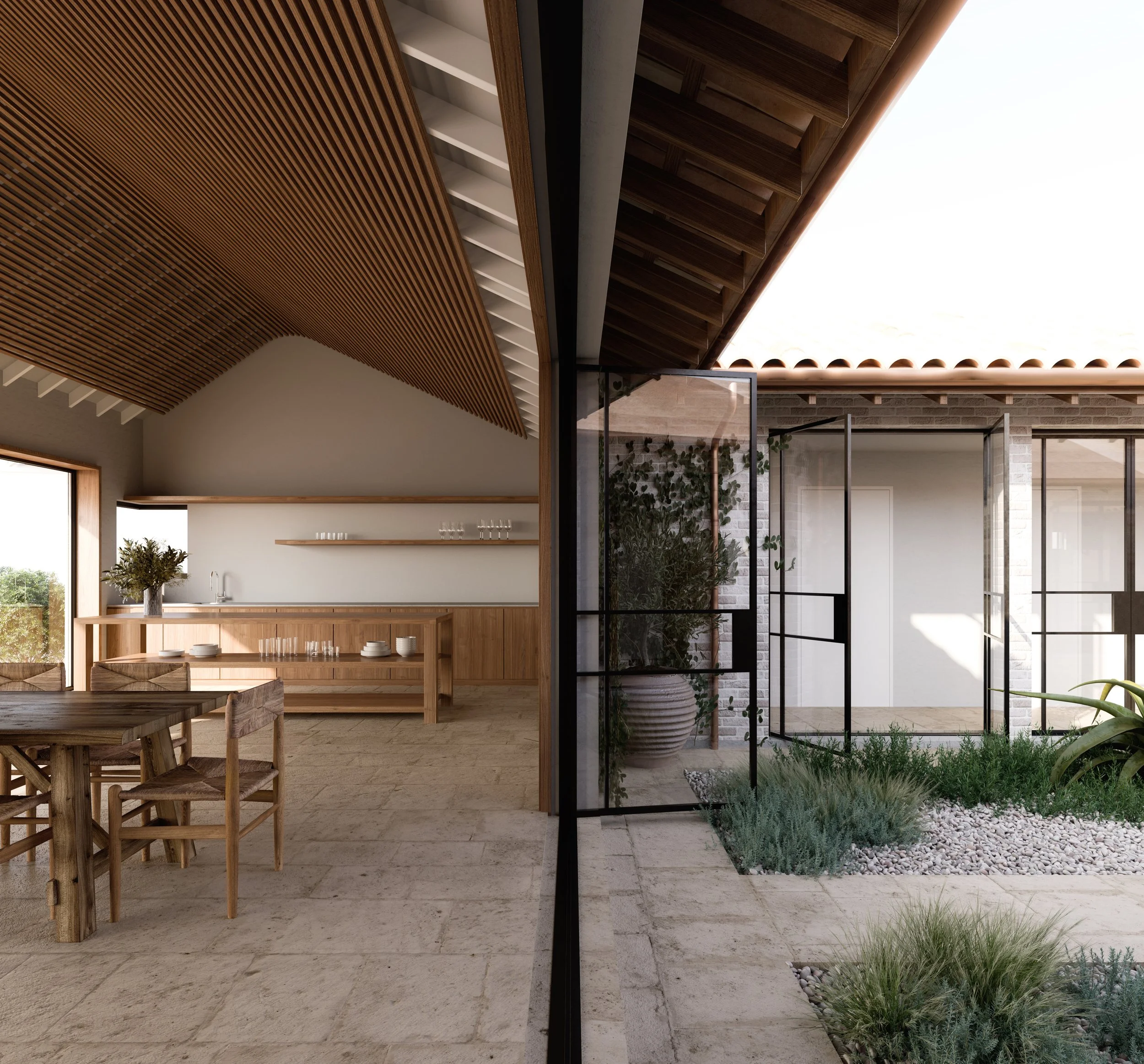 NSW architect, beach house, holiday home, coastal architecture, beach house architect, Spanish beach house architecture, coastal cottage architecture, courtyard architecture