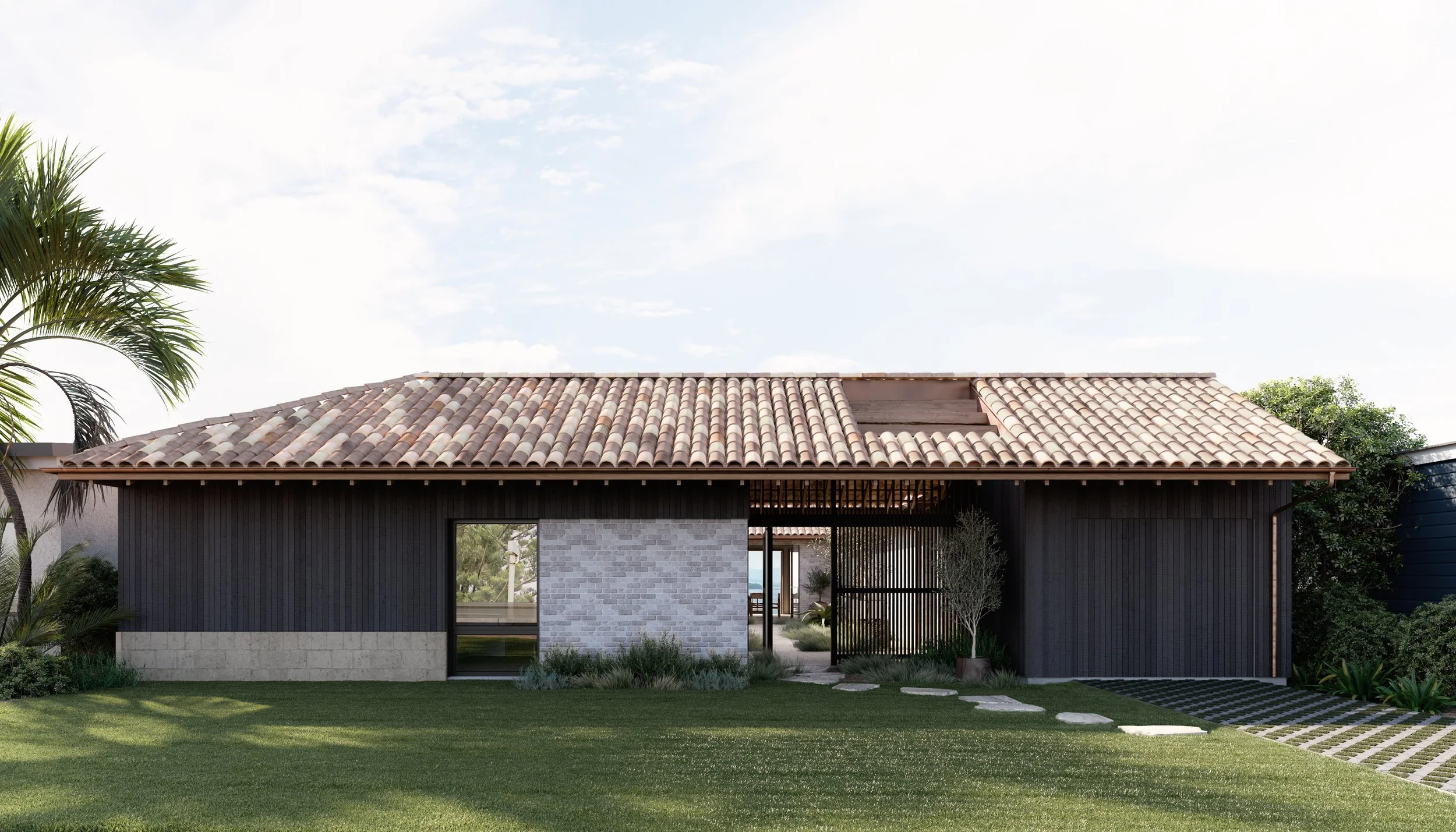 NSW architect, beach house, holiday home, coastal architecture, beach house architect, Spanish beach house architecture, coastal cottage architecture, courtyard architecture