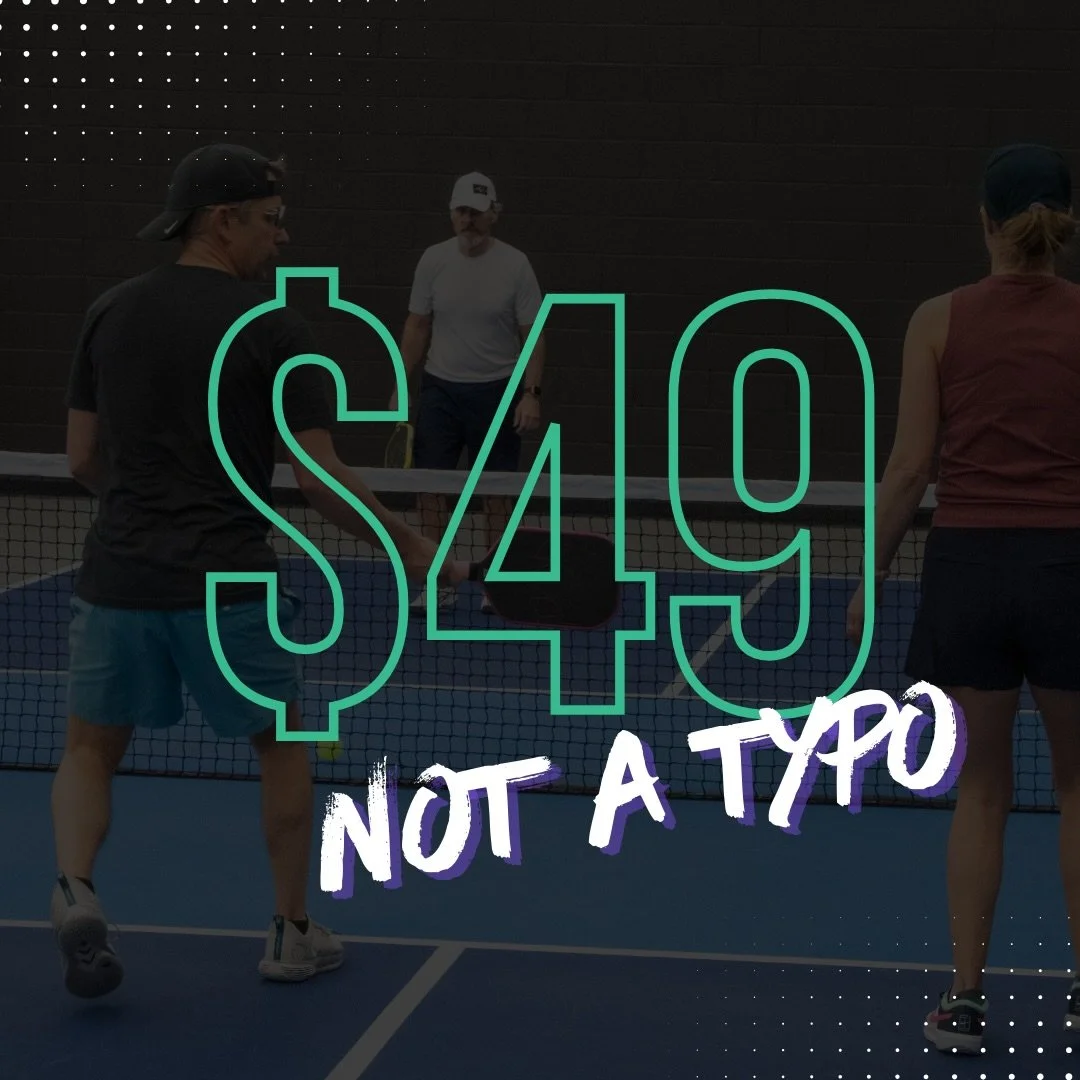 NOT A TYPO &mdash; we really do have a $49/m indoor pickleball membership.

It&rsquo;s the easiest way to fall in love with the game ✨
&bull; Play indoors
&bull; Pay as you play
&bull; Explore how often you actually get on court

And when you&rsquo;r