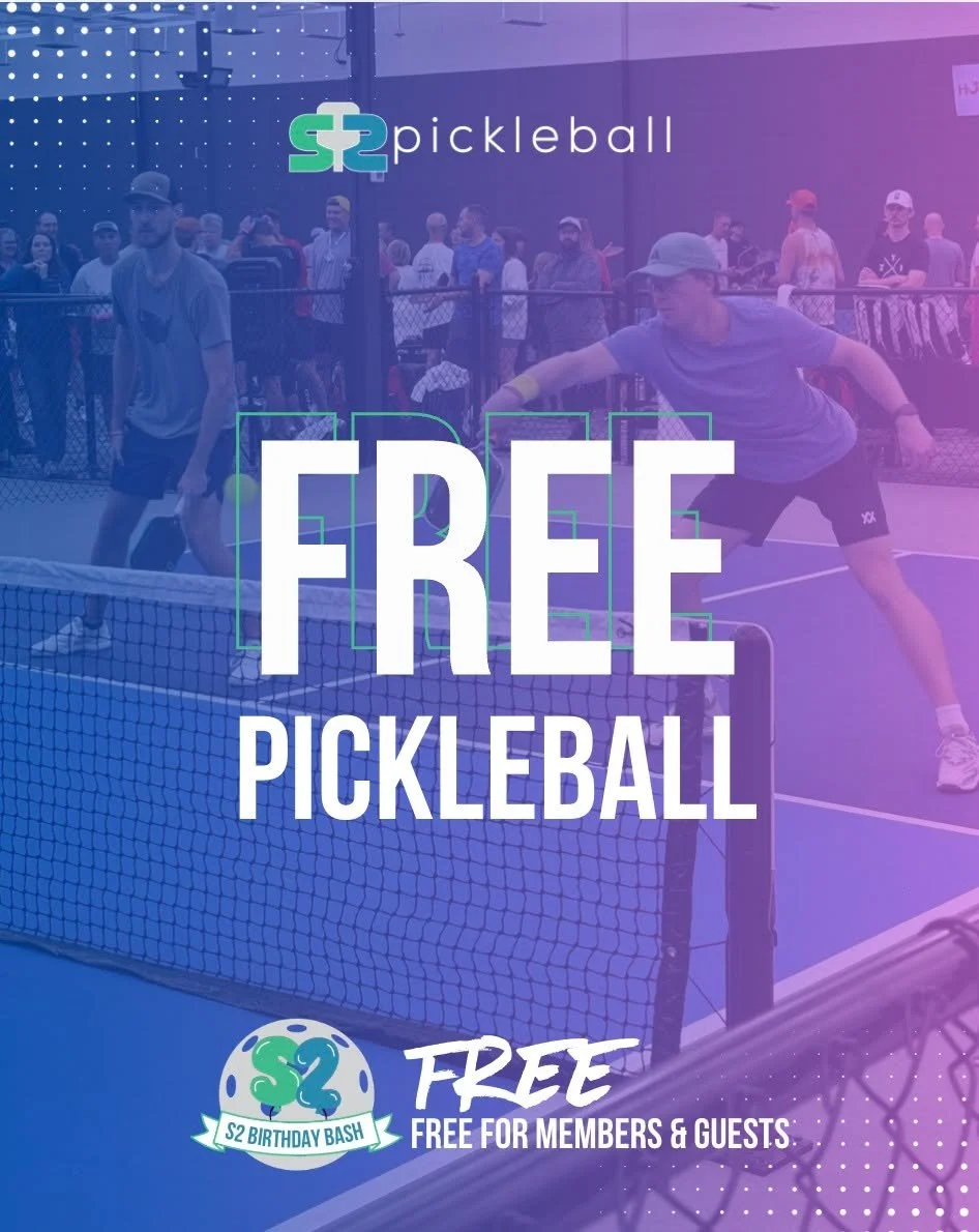 S2 Pickleball Turns TWO- February 21st from 3 p.m. to 11 p.m.
FREE for Members and Guests!!
Register and learn more www.s2pickleball.com/birthday

Two years of dinks, drives, friendships, and &ldquo;just one more game&rdquo;&hellip; and it&rsquo;s al