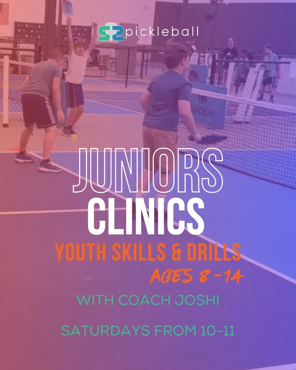 A Clinic For Youth - Ages 8-14, starting Saturday, May 2nd. 

Play with other youth under the guidance of Coach Josh! Build confidence by deepening your understanding of the shots and fundamentals needed to feel comfortable in real game play.

Beginn