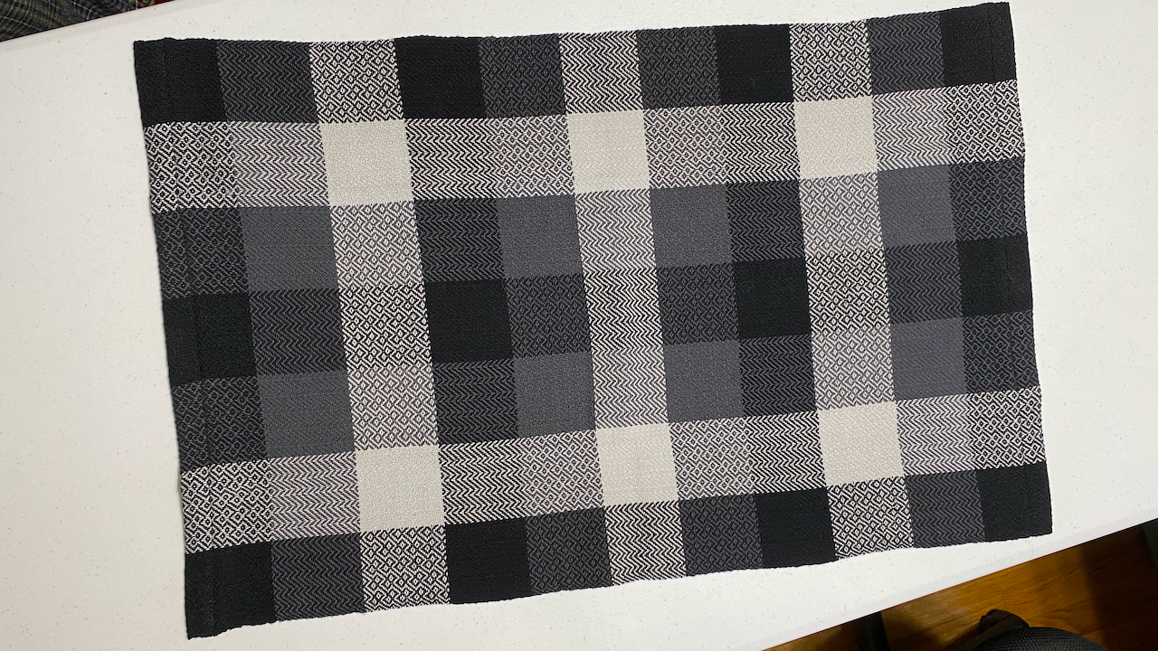 Seven Stripe Wall of Troy in Black, Charcoal and Pale Gray