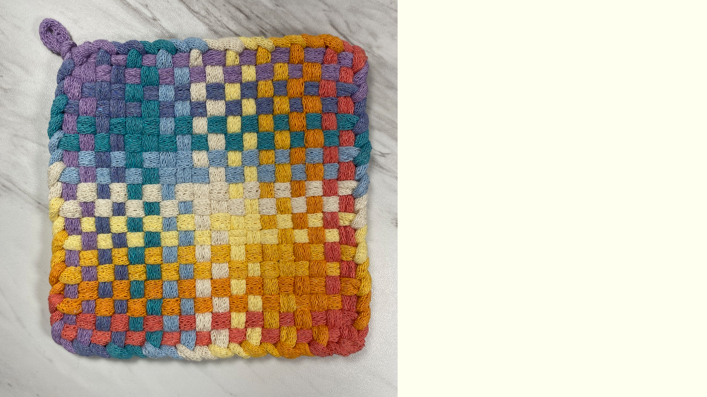 Potholder, Multicolor in Pastels