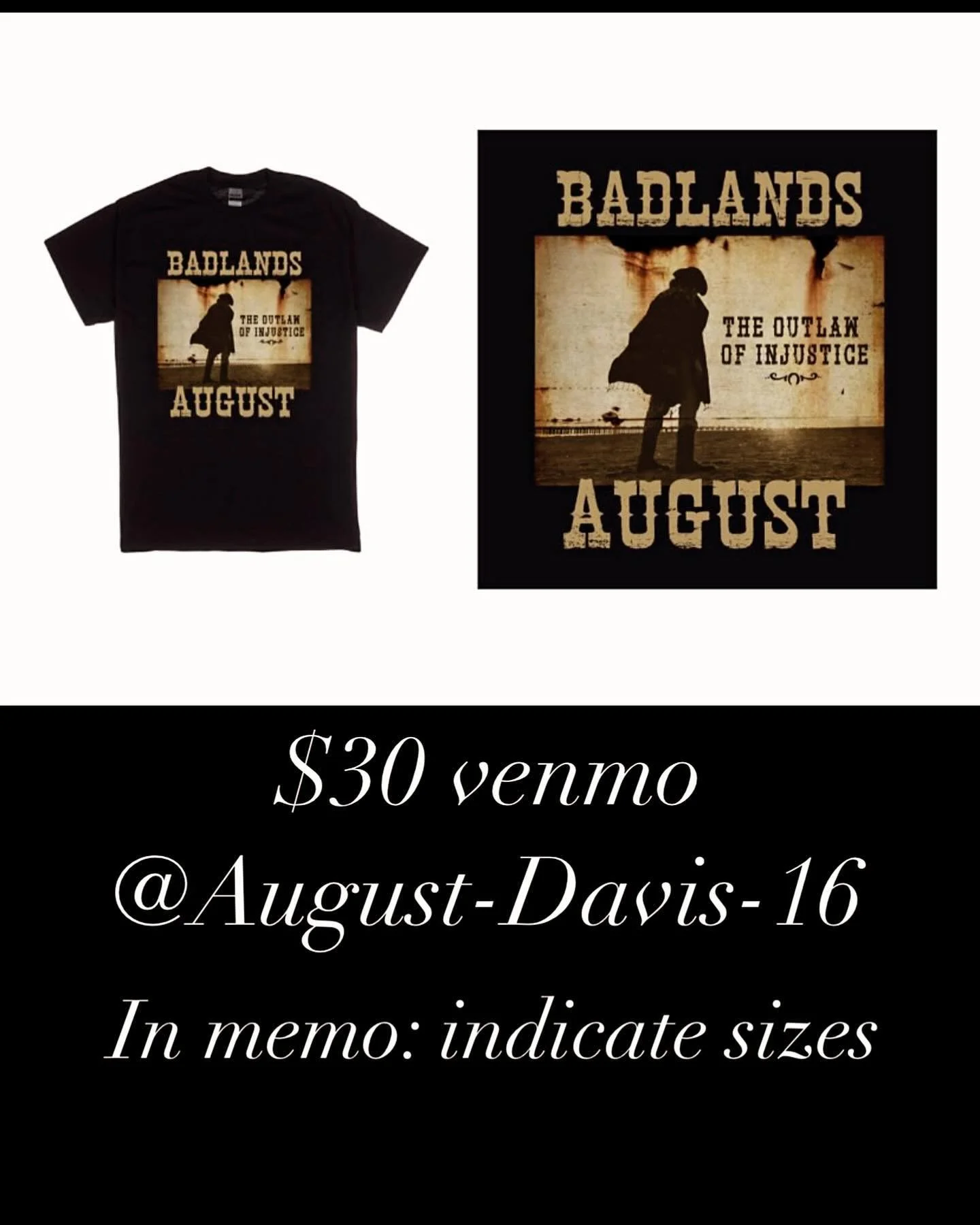 Get Your BADLANDS AUGUST T-shirts and become a citizen of the BADLANDS!