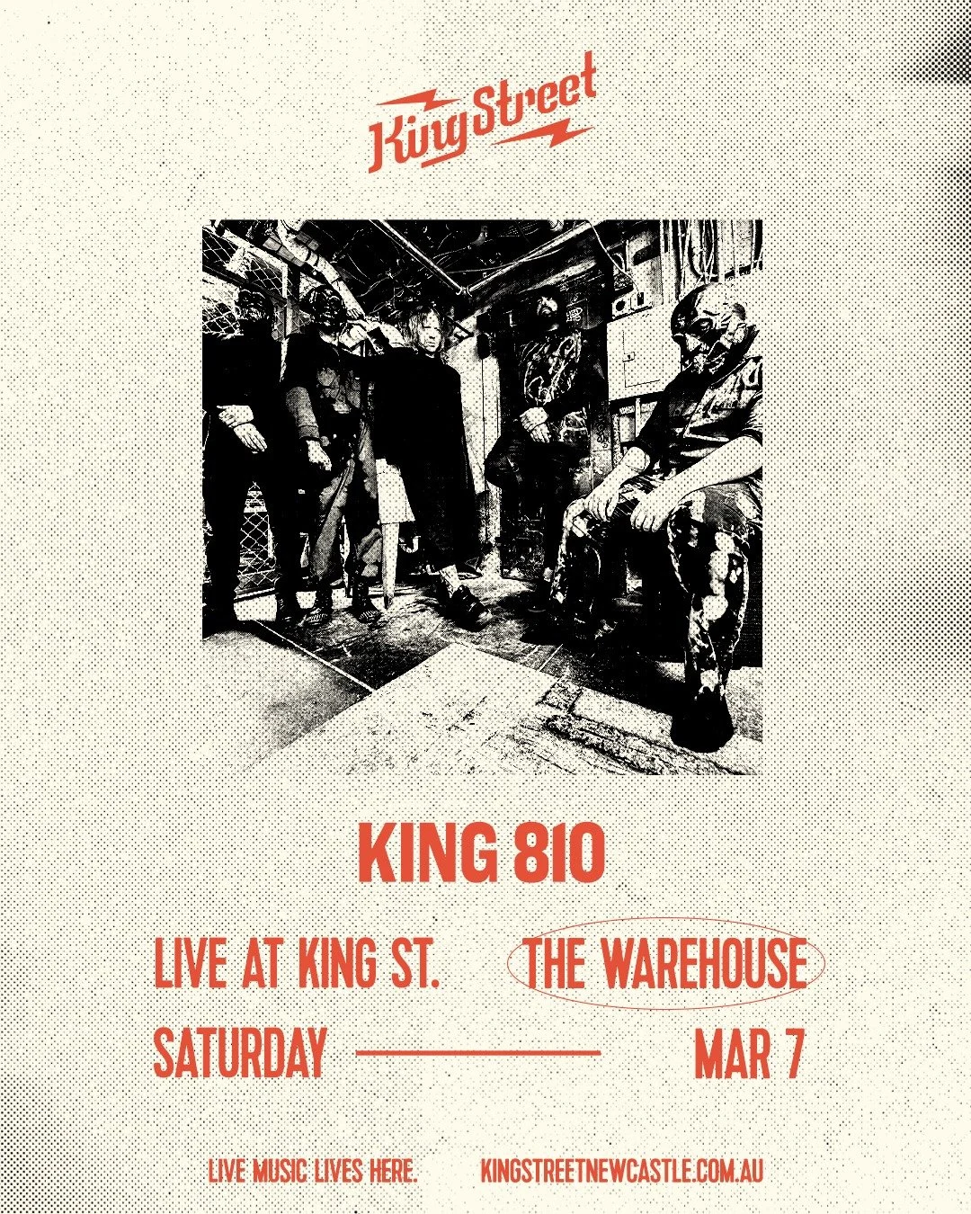 KING 810 tickets are ON SALE NOW. This is their first ever Australian headline tour and they've got The Gloom In The Corner + DREGG on support. Lock it in. Tickets via the website.