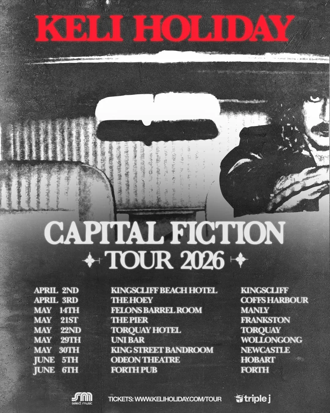 🚨JUST ANNOUNCED🚨He took #2 in the Hottest 100 and returned to the coveted #1 on the ARIA Australian Singles Chart with 'Dancing2'. Now Keli Holiday is bringing his new album Capital Fiction live to Newcastle, Saturday May 30th at King Street. 
TICK